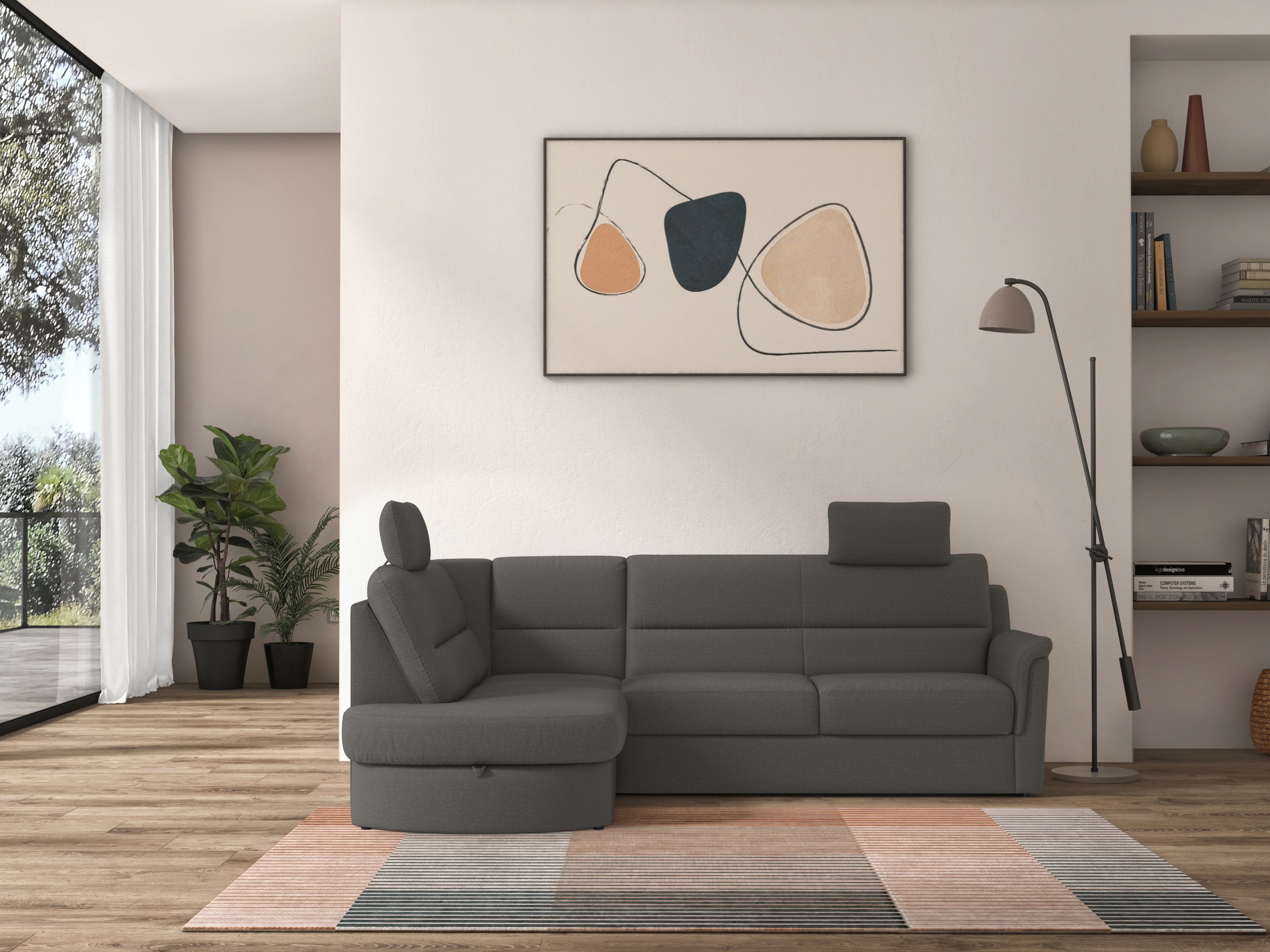 sit&more Ecksofa »Panini L-Form« wahlweise mit Bettfunktion und Bettkasten