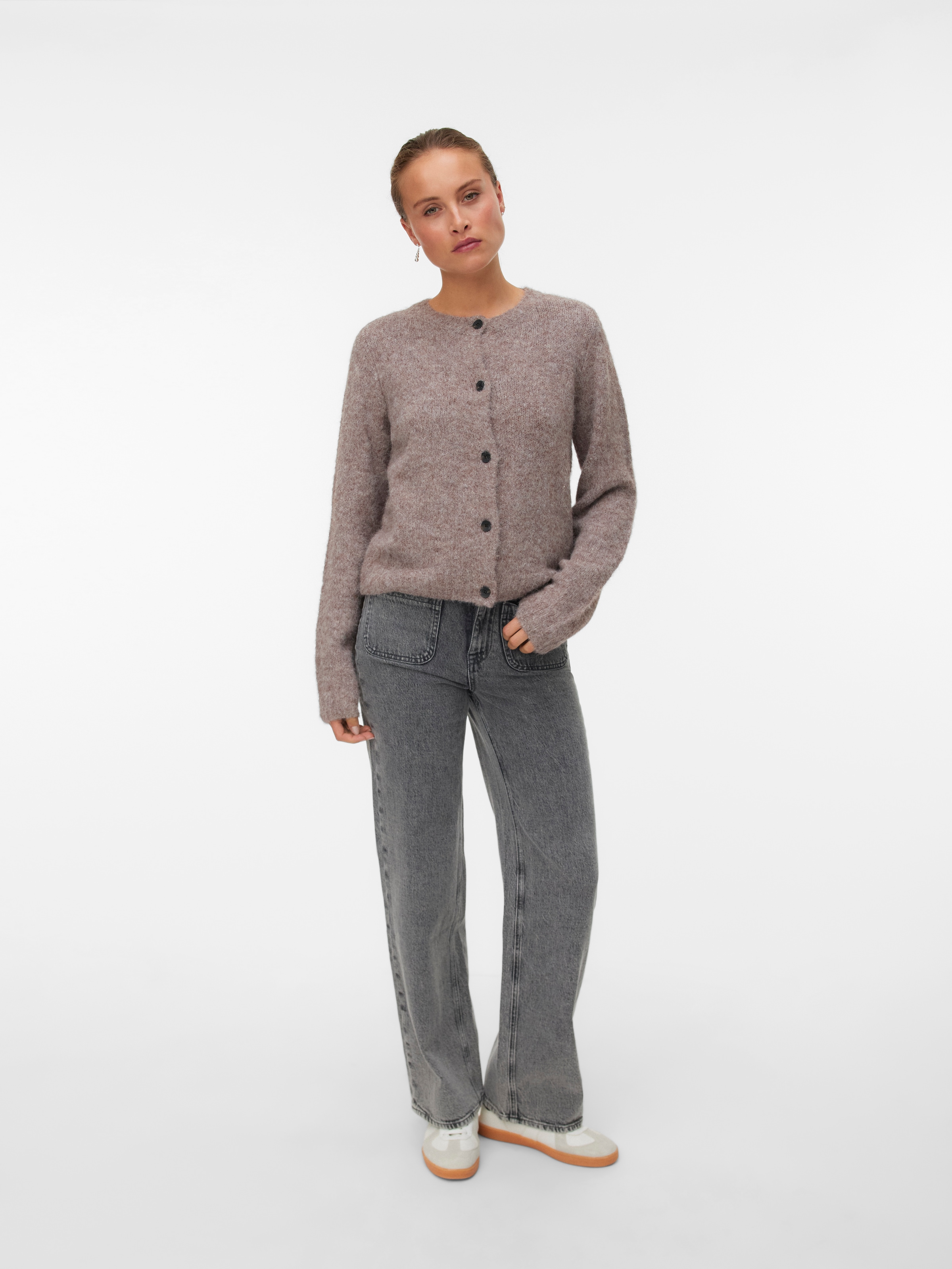 Vero Moda Strickjacke »VMNOVAH LS O-NECK BUTTON CARDI GA NOOS«