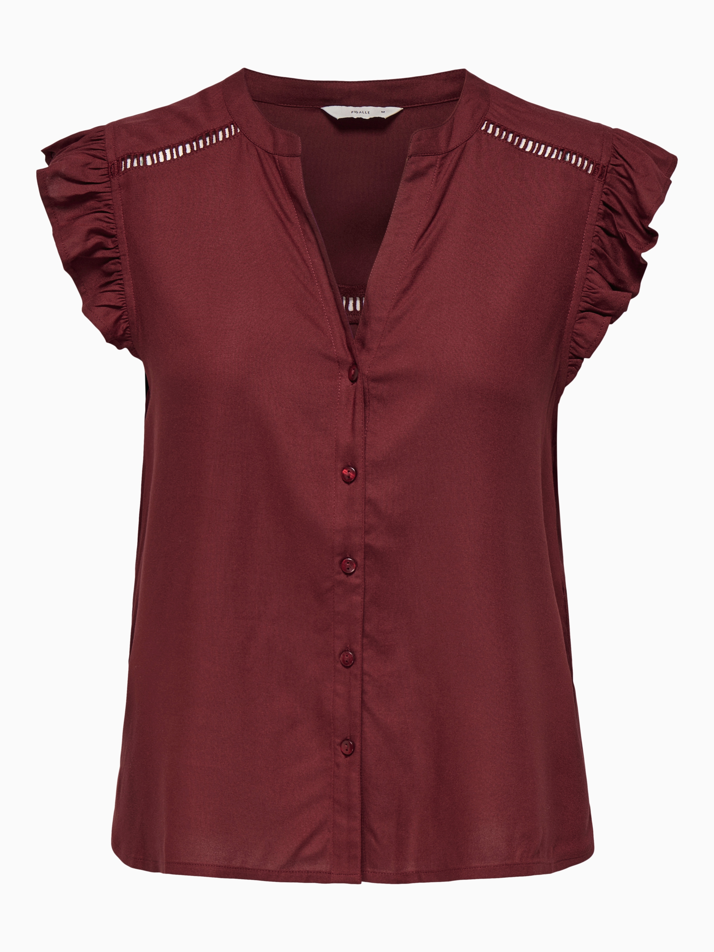 ONLY Blouse à manches courtes »ONLROSELLA LIFE CAPSLEEVE SHIRT WVN NOOS« viscose, coupe regular