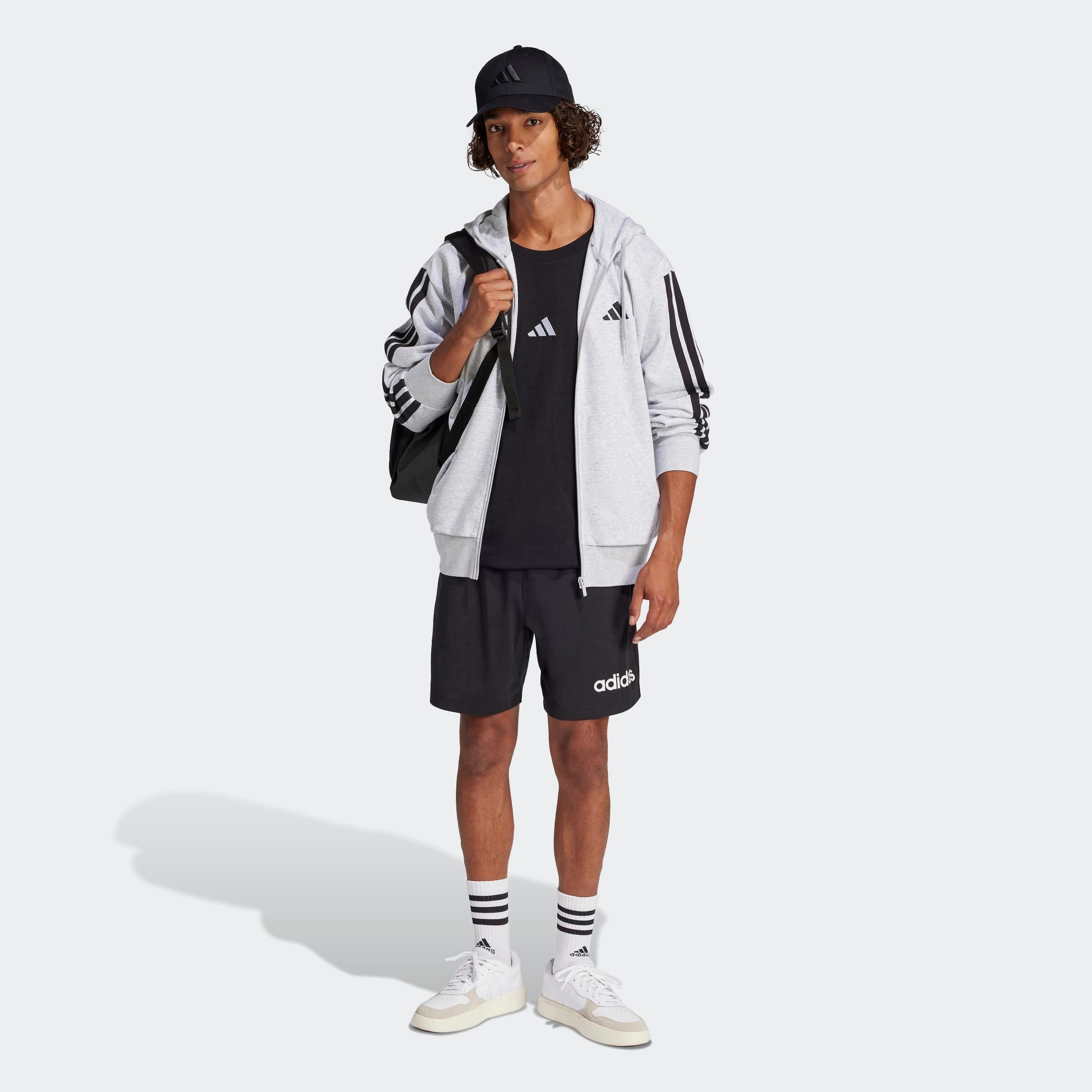 adidas Sportswear Kapuzensweatshirt »ESSENTIALS 3-STREIFEN FRENCH TERRY«
