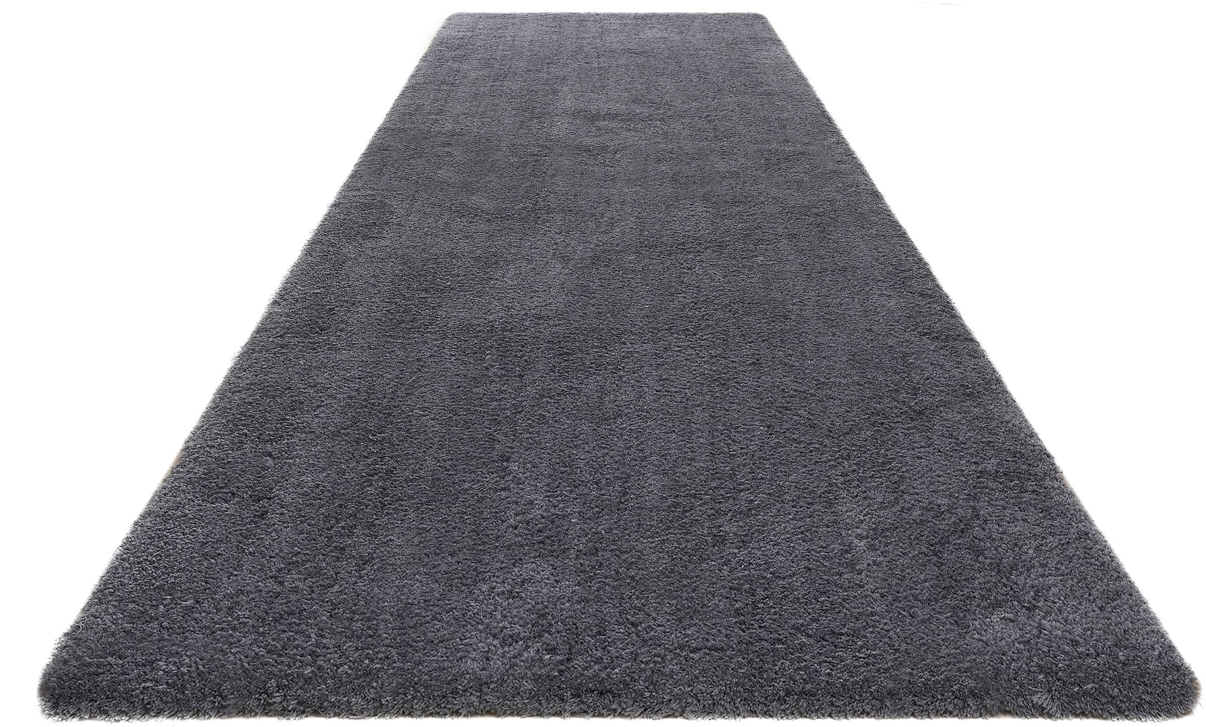 my home Tapis de sol à poils longs »Microfaser Teppich Magong, besonders weich, sehr feiner Flor« Rectangulaire 25 mm Höhe uni Teppiche, Wohnzimmer, Schlafzimmer, Kinderzimmer, Flur, Brücke