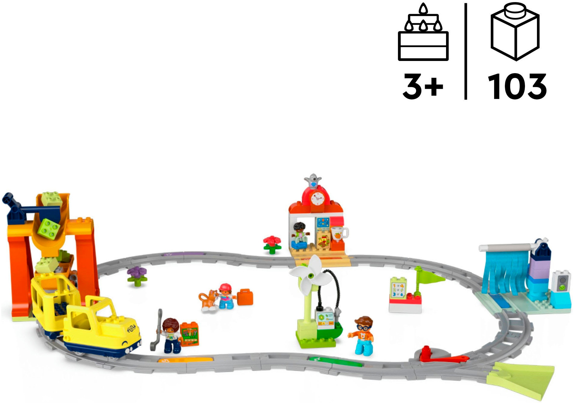 LEGO® Pions de construction »Grosse interaktive Eisenbahn (10428), LEGO DUPLO Town« Made in Europe