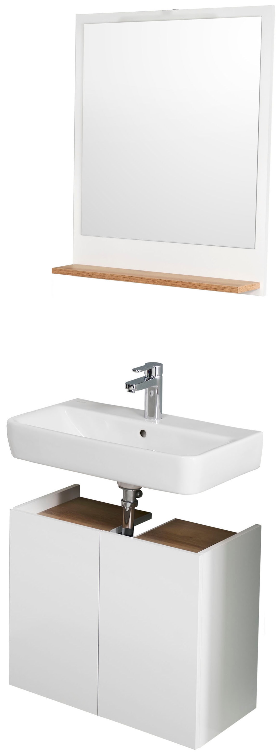 Saphir Ensemble de meubles de salle de bain »Quickset 947 2-teilig, Waschbeckenunterschrank mit Spiegel« 2 cuis tlg.
