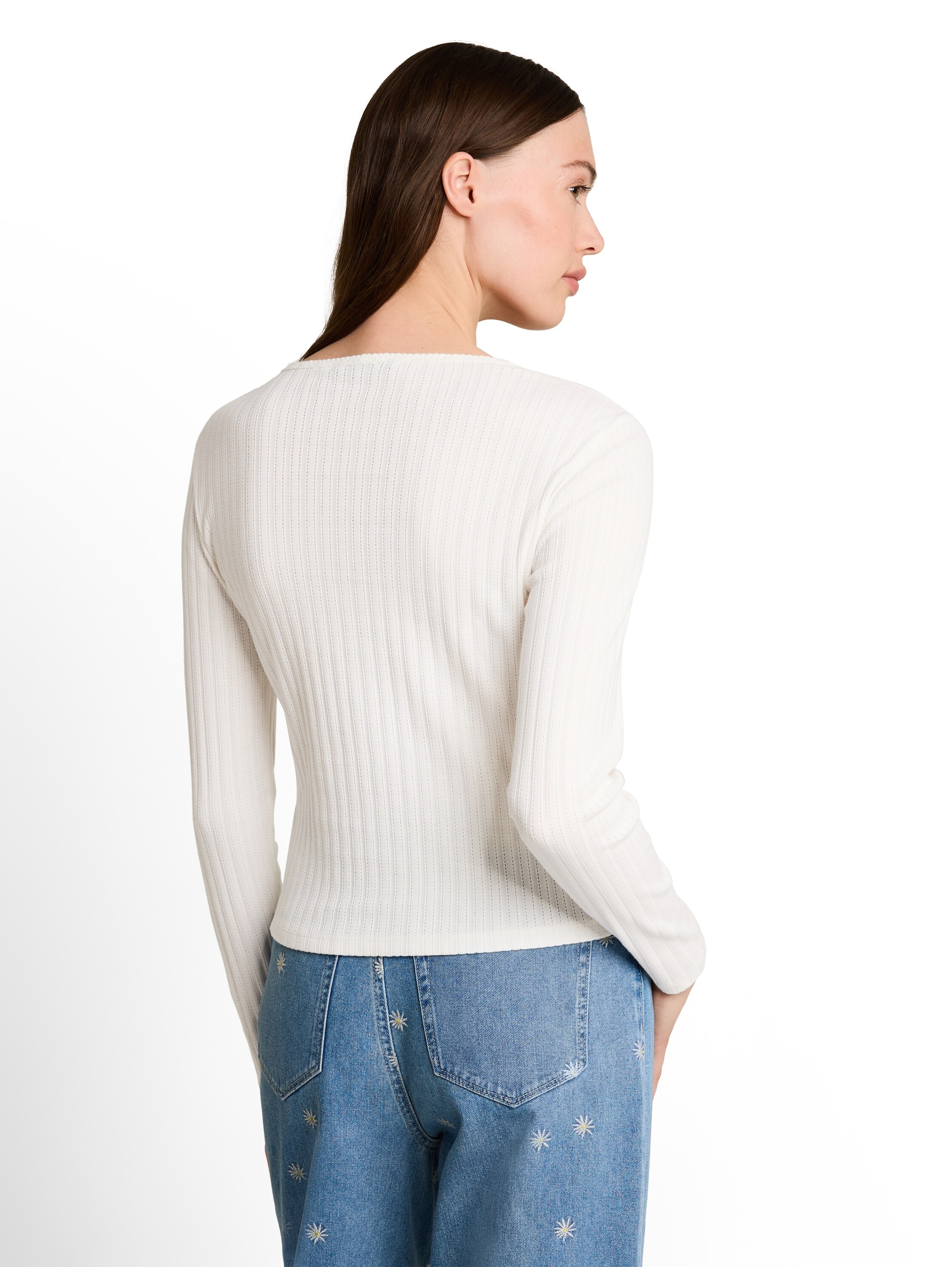 TOM TAILOR Denim Cardigan avec fine structure et patte de boutonnage