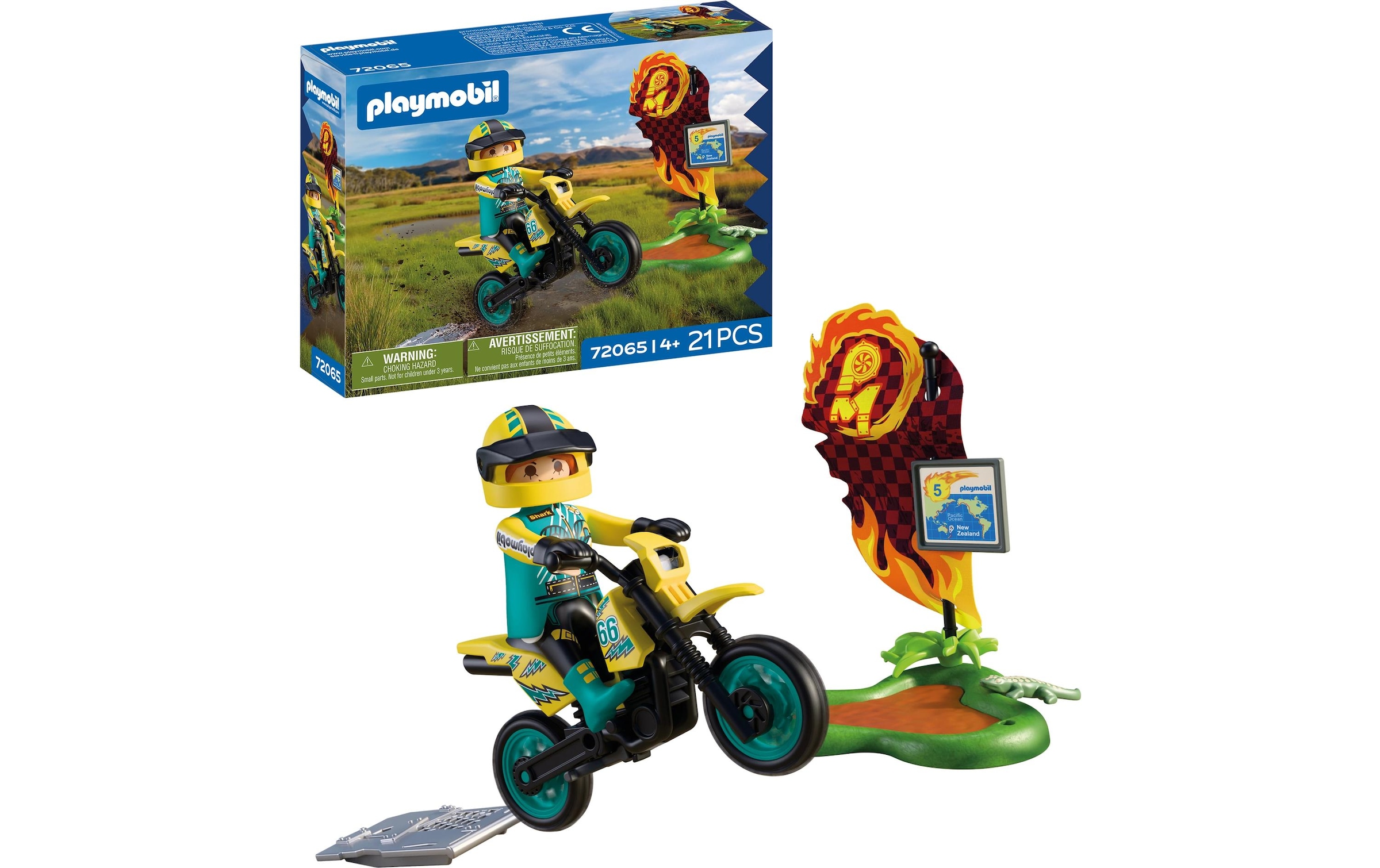 Playmobil® Konstruktions-Spielset »Offroad Motorrad (72065), City Action« Made in Europe