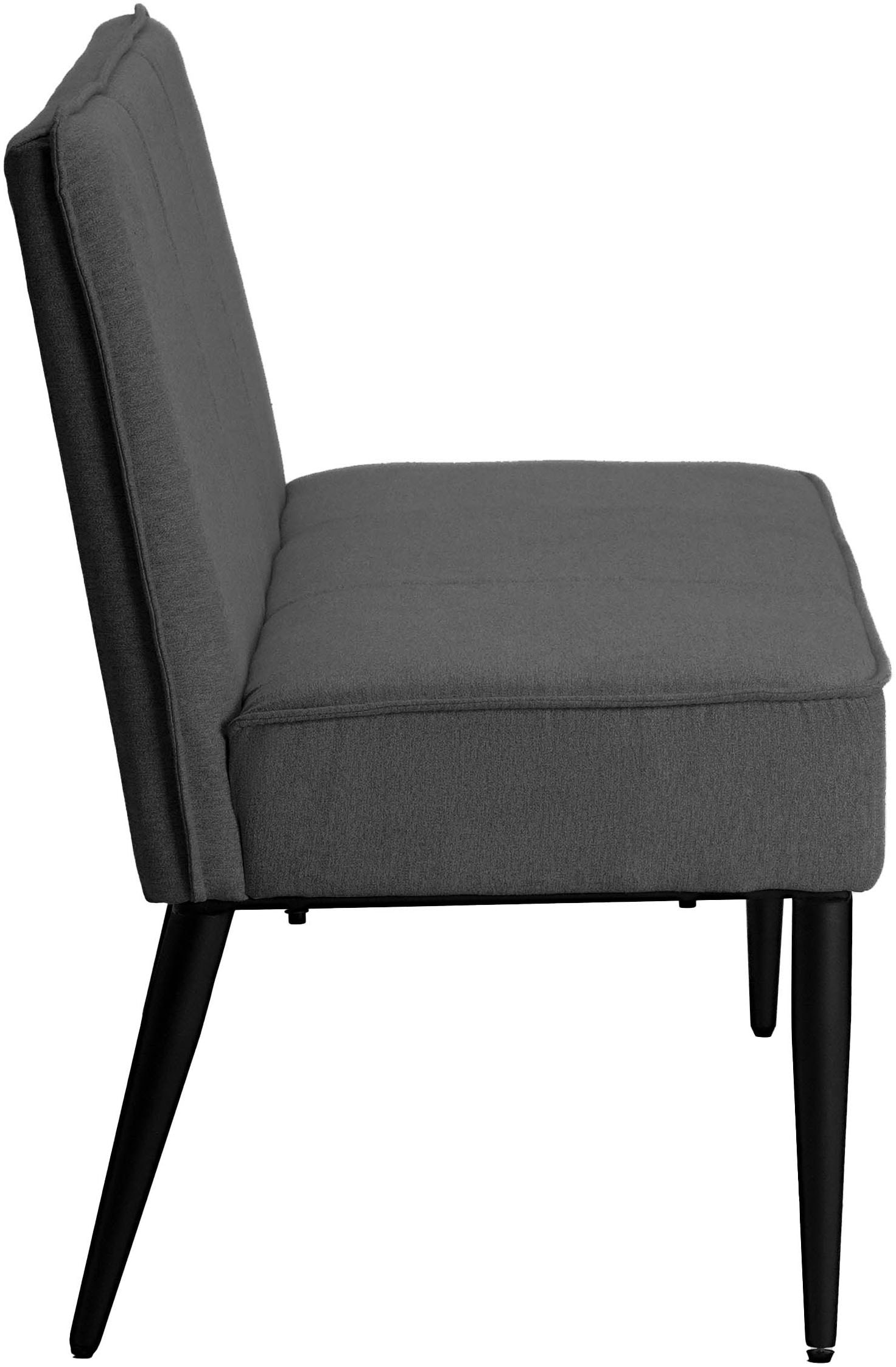 GOODproduct Banc rembourré »Lenzrose,« Esszimmerbank, Bank,,  mit Taschenfederkern, schwarzes Metallgestell, Breite 142 cm