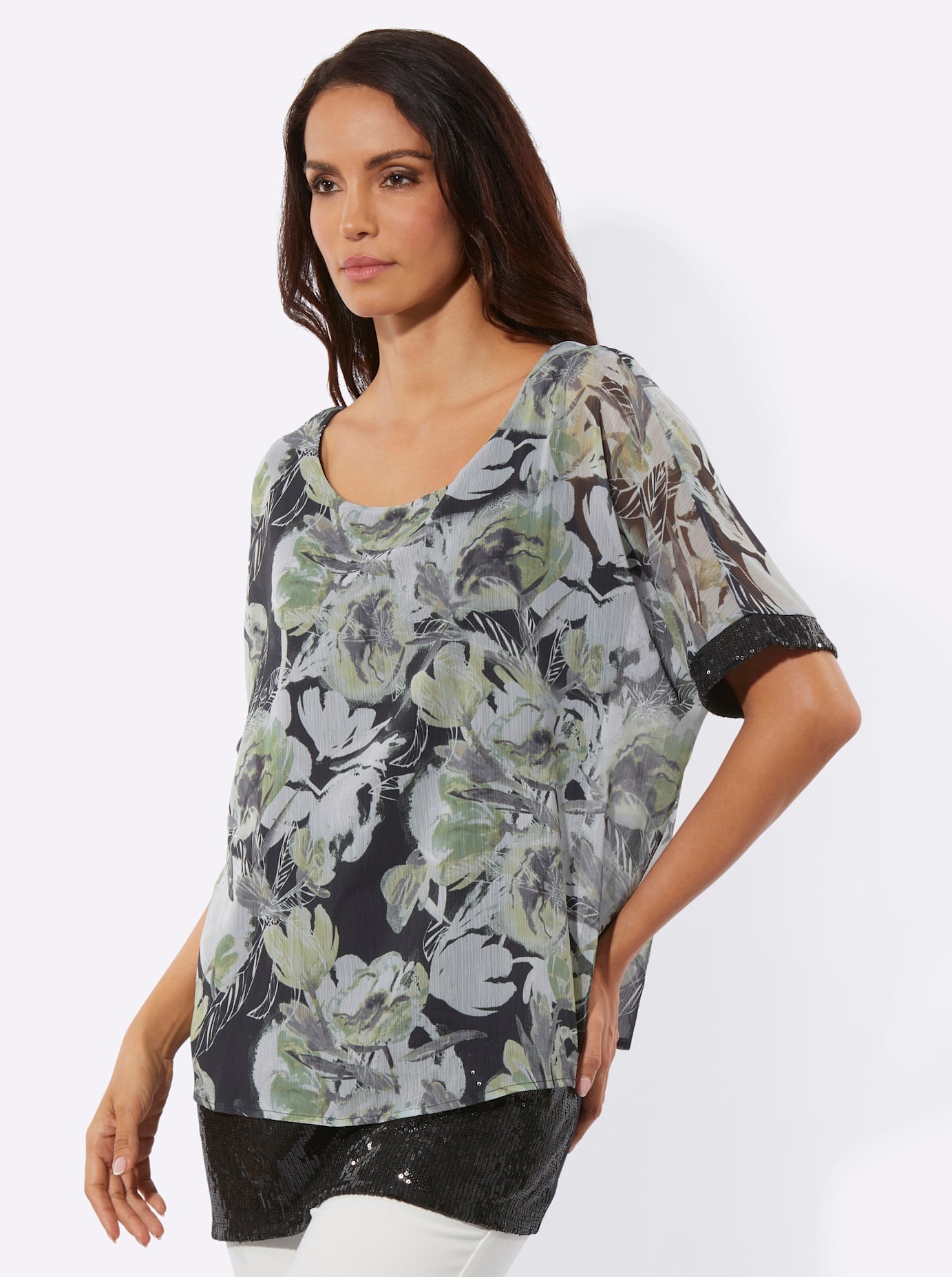 creation L Blouse en mousseline