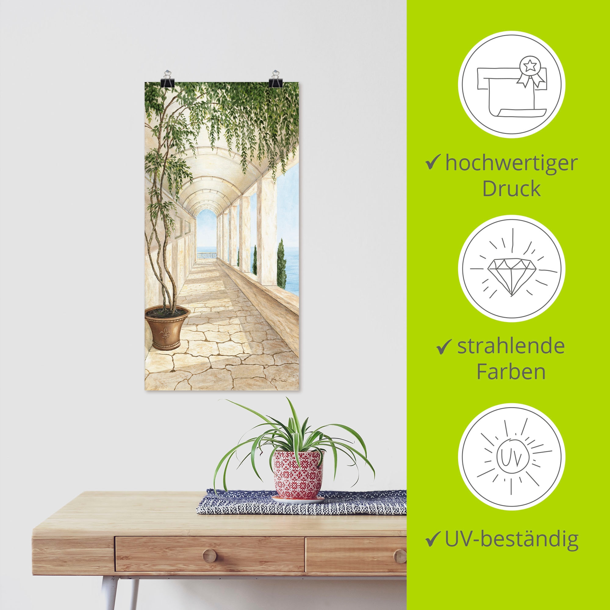 Artland Wandbild »Capri« Gebäude 1 Stk. tlg. als Alubild, Leinwandbild, Poster in verschied. Grössen