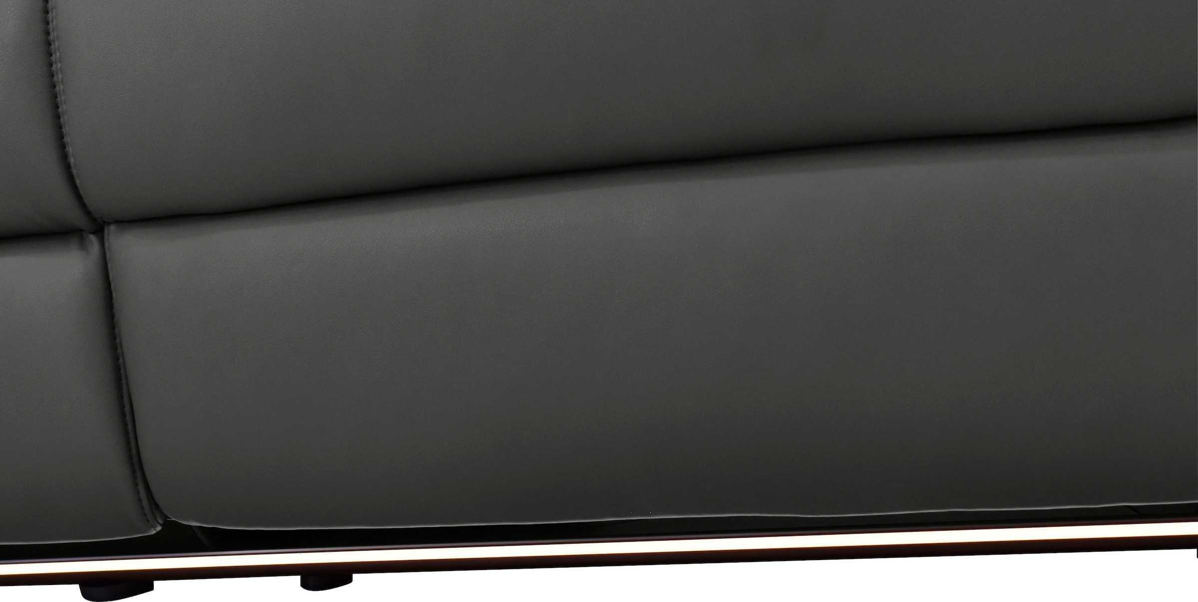 Home affaire Canapé d'angle »Pareli, L-Form, 259cm,m. Recamiere, Echtleder, Kunstleder, Webstoff« man. o. elektr. Relaxfunktion, USB/Kopfteilverstellg u. LED