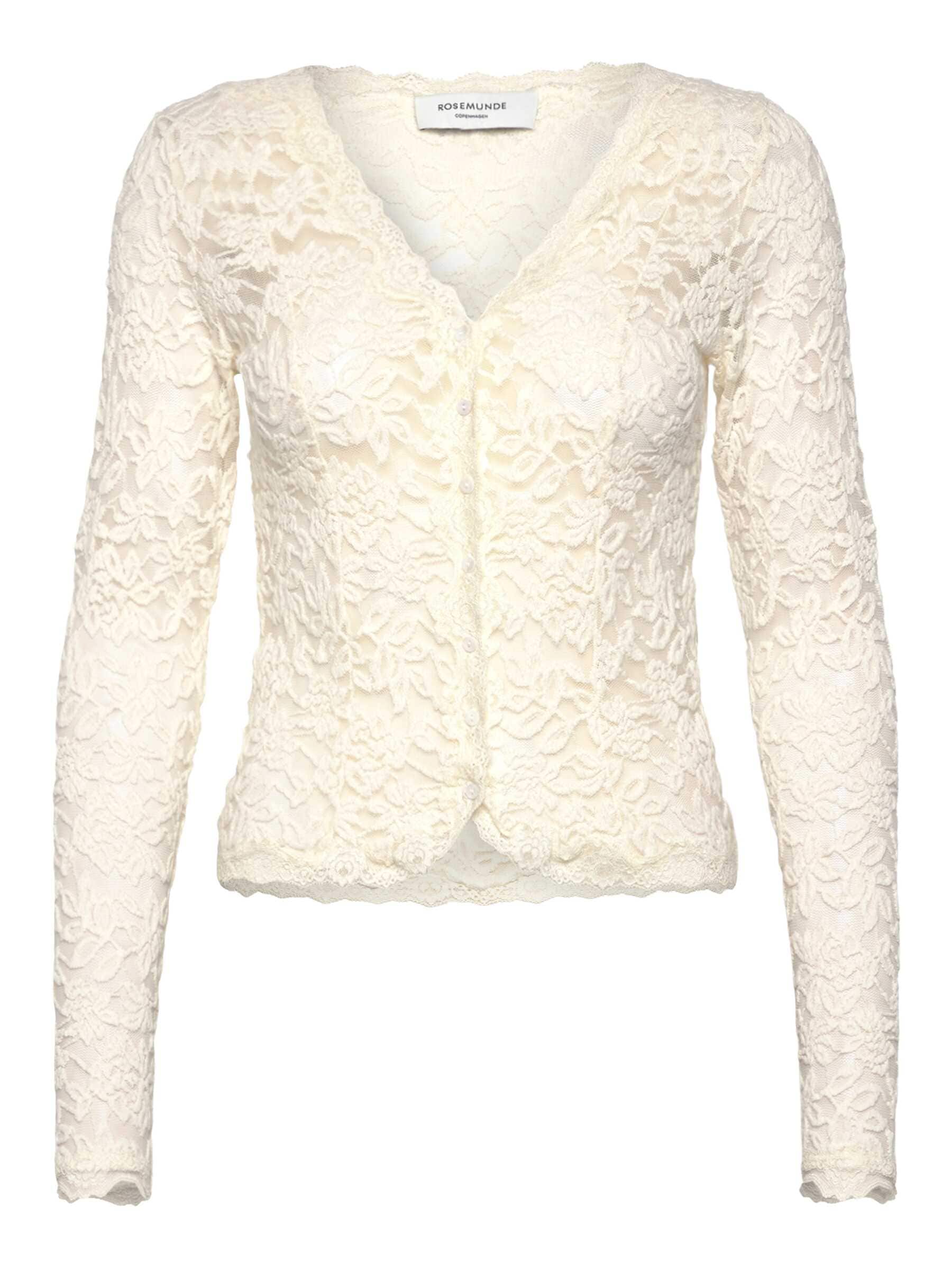 rosemunde Veste en tricot »Delicia lace cardigan« traumhafte Jacke aus elastischer Baumwollspitze mit V-Ausschnitt
