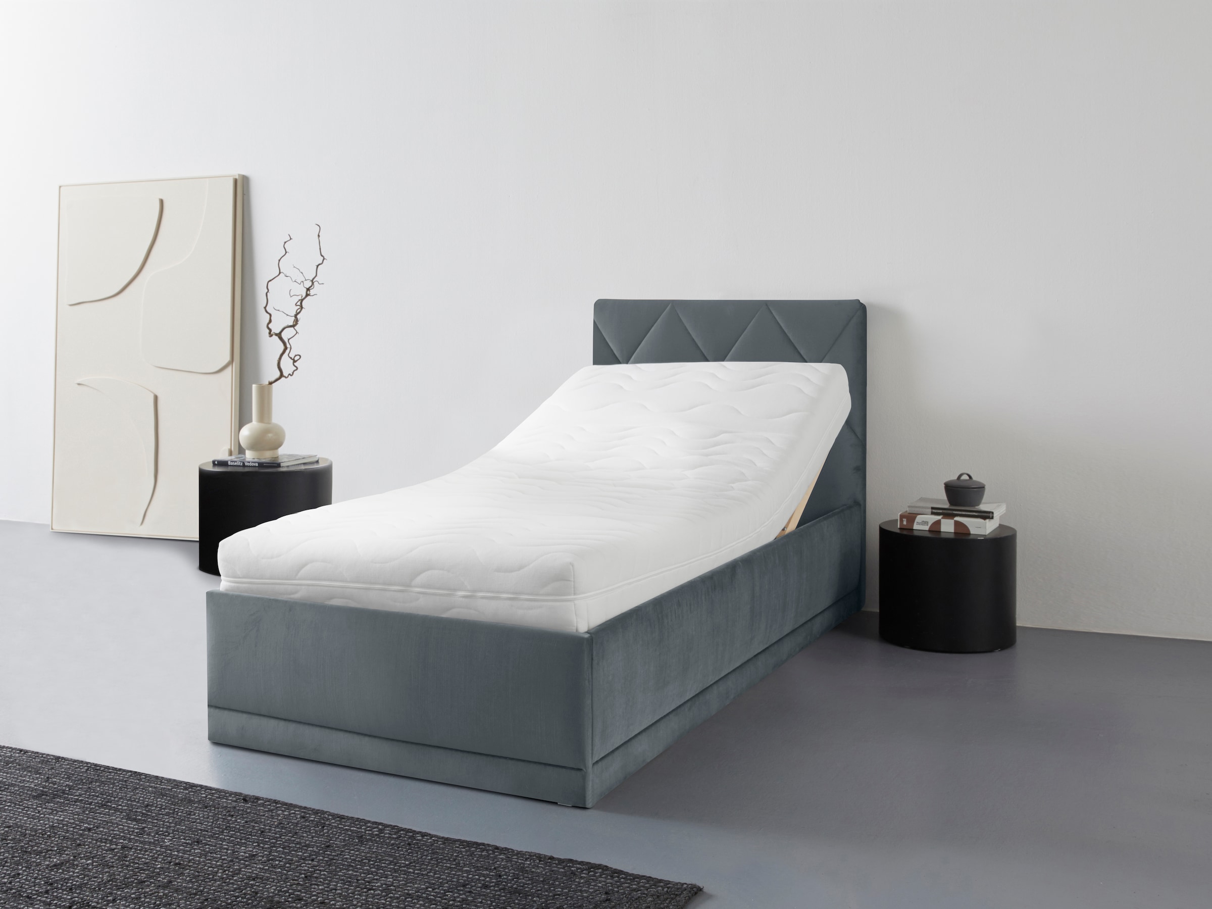 Westfalia Schlafkomfort Lit rembourré »Adamas« auch mit Bettkasten, Knopfheftung mit Strasssteinen