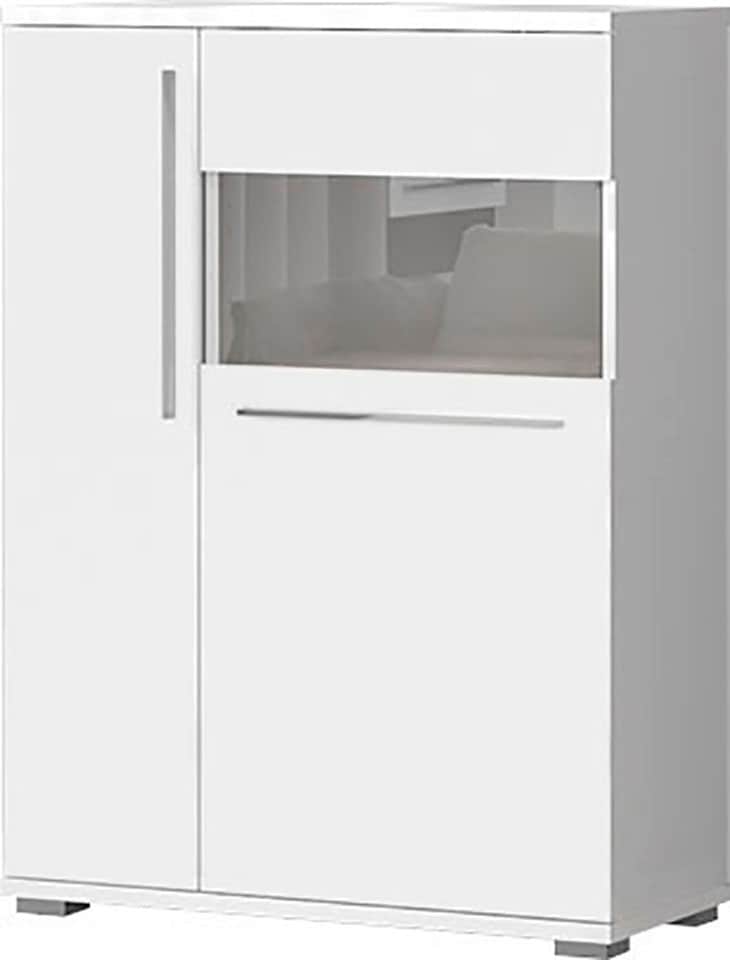 GOODproduct Highboard »Piano Vitrine« (H/B/T): 123/90/40,2cm,  UV lackiert, Soft-Close Funktion