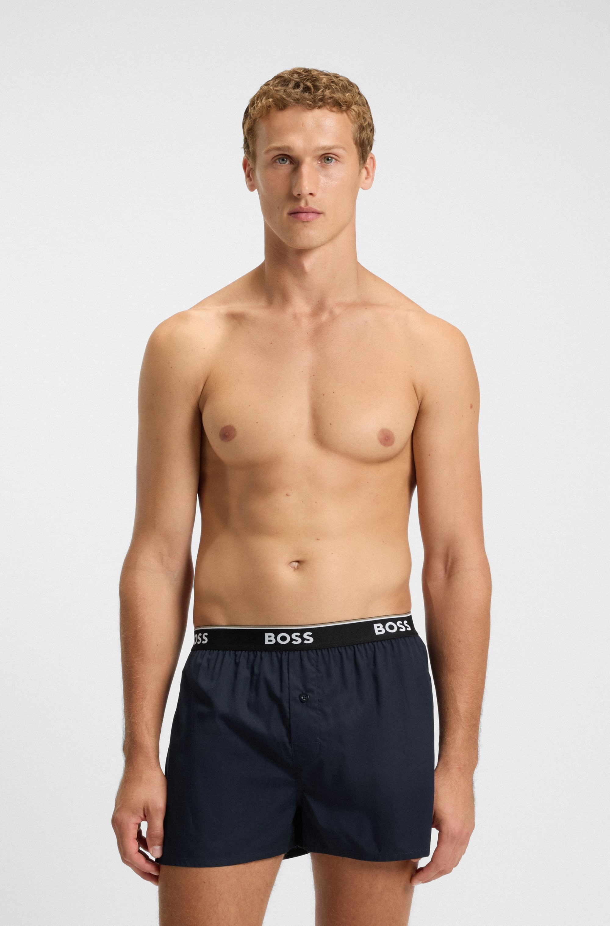 BOSS Pyjamashorts  aus Baumwolle, elastischer Bund