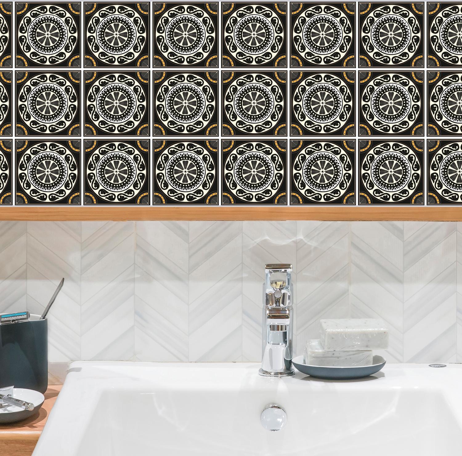 queence Fliesenaufkleber »Kreise« Stickerfliesen, selbstklebend, Sticker, 12er Set