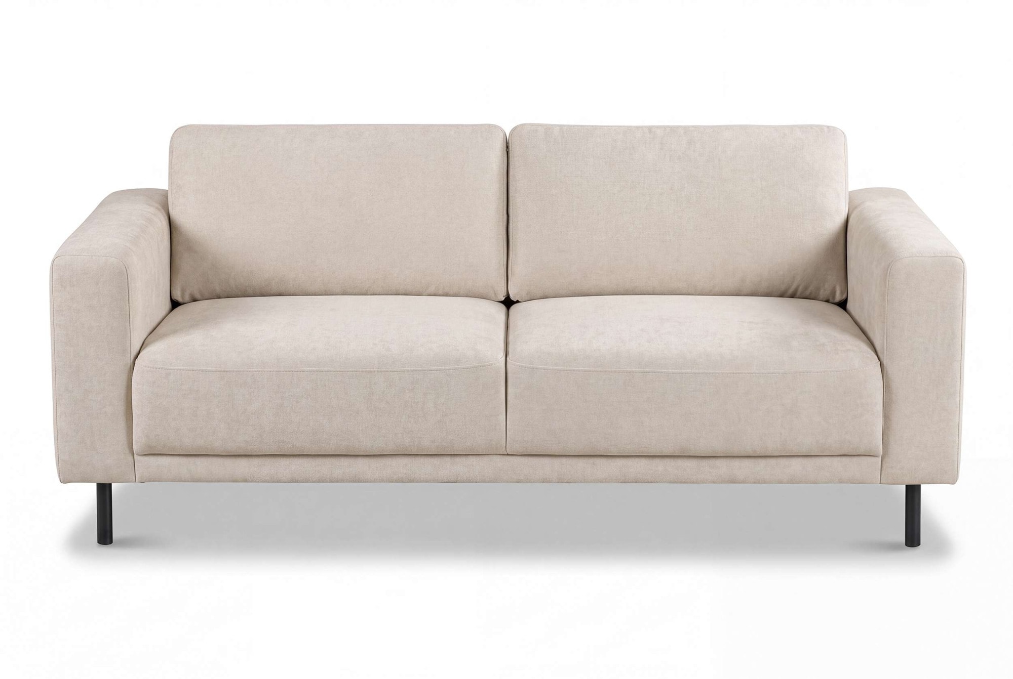 GOODproduct 2,5-places »Sveeva, Kompaktsofa, B.183 cm, schwarze Metallfüsse« tissu structuré durable, avec suspension ondulée, plusieurs couleurs