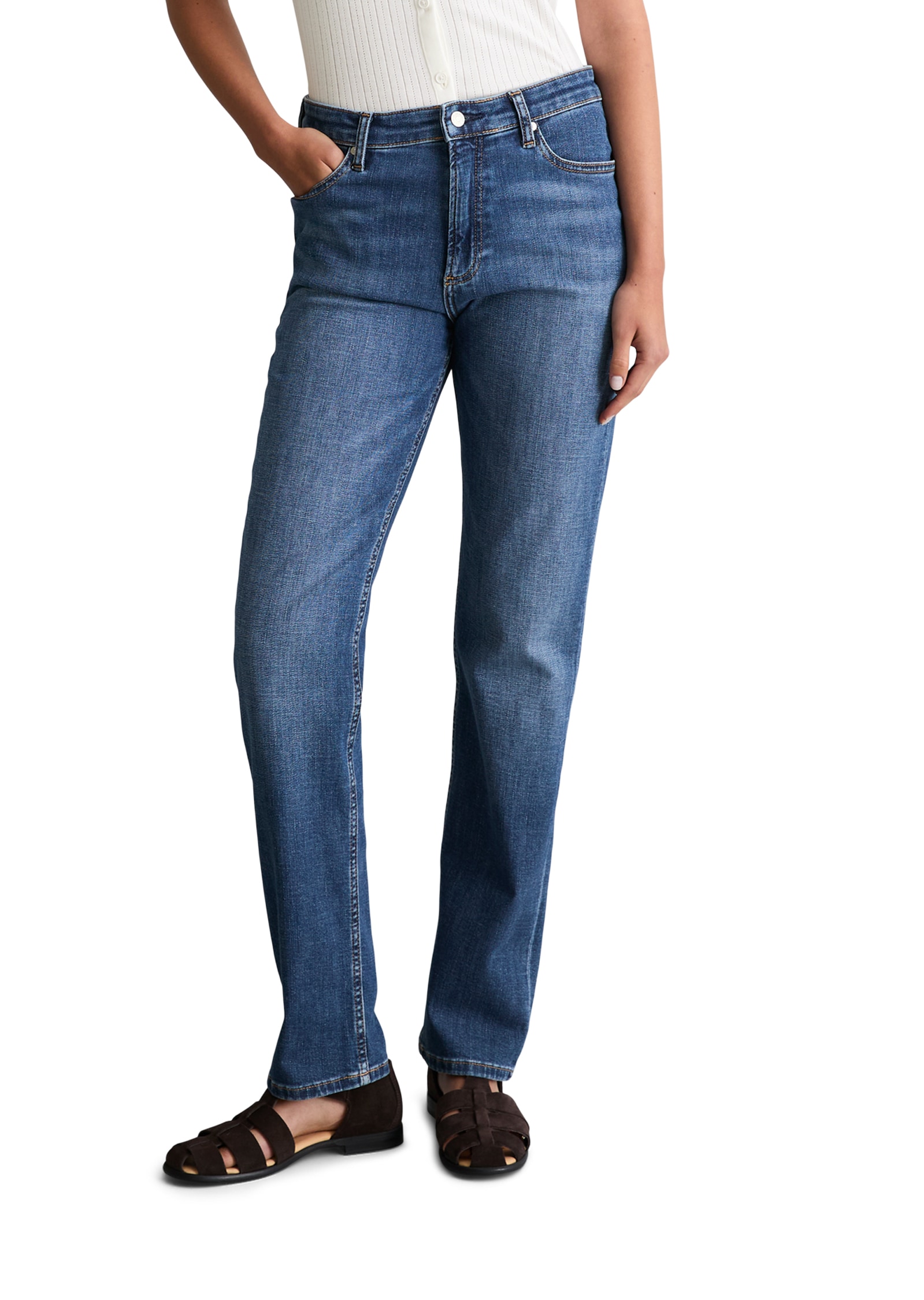 Marc O'Polo DENIM Jeans droit modèle Olina straight en stretch de coton de haute qualité