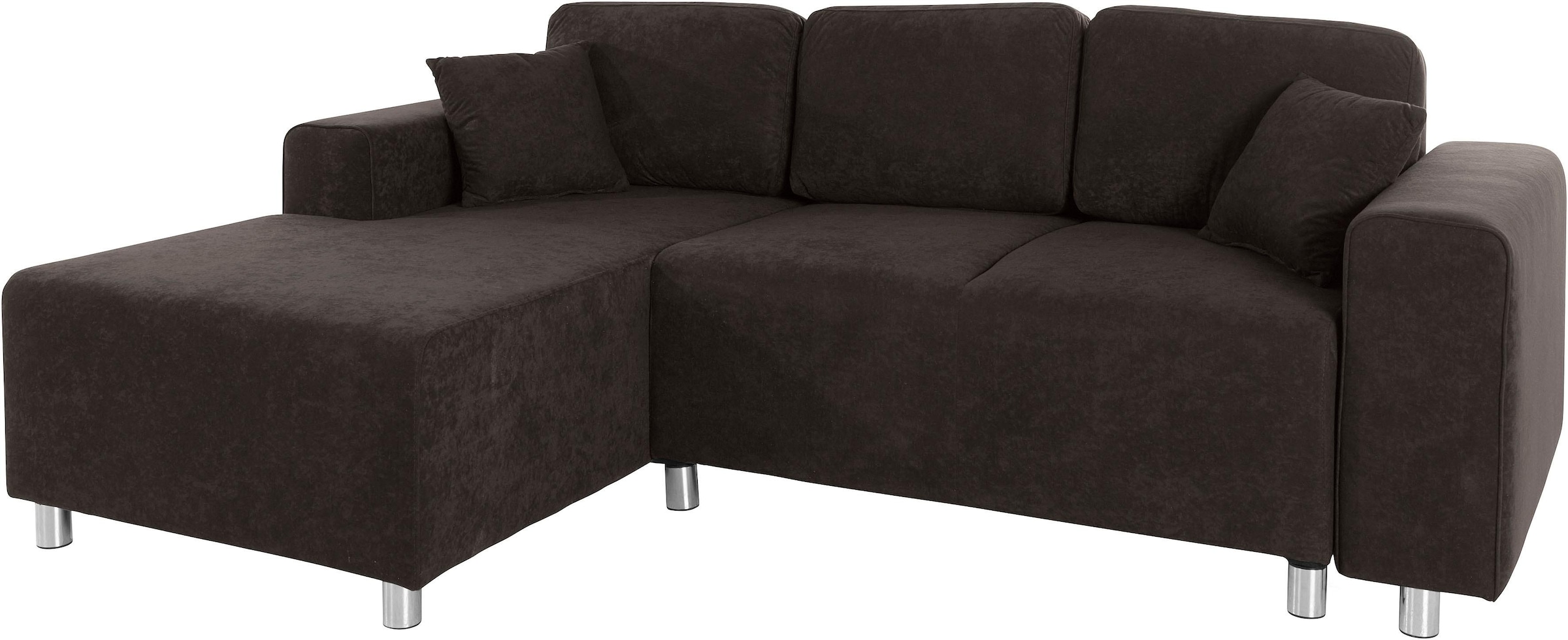 Home affaire Ecksofa »Györ« L-Form, wahlweise mit Bettfunktion und Bettkasten incl. 2 Zierkissen