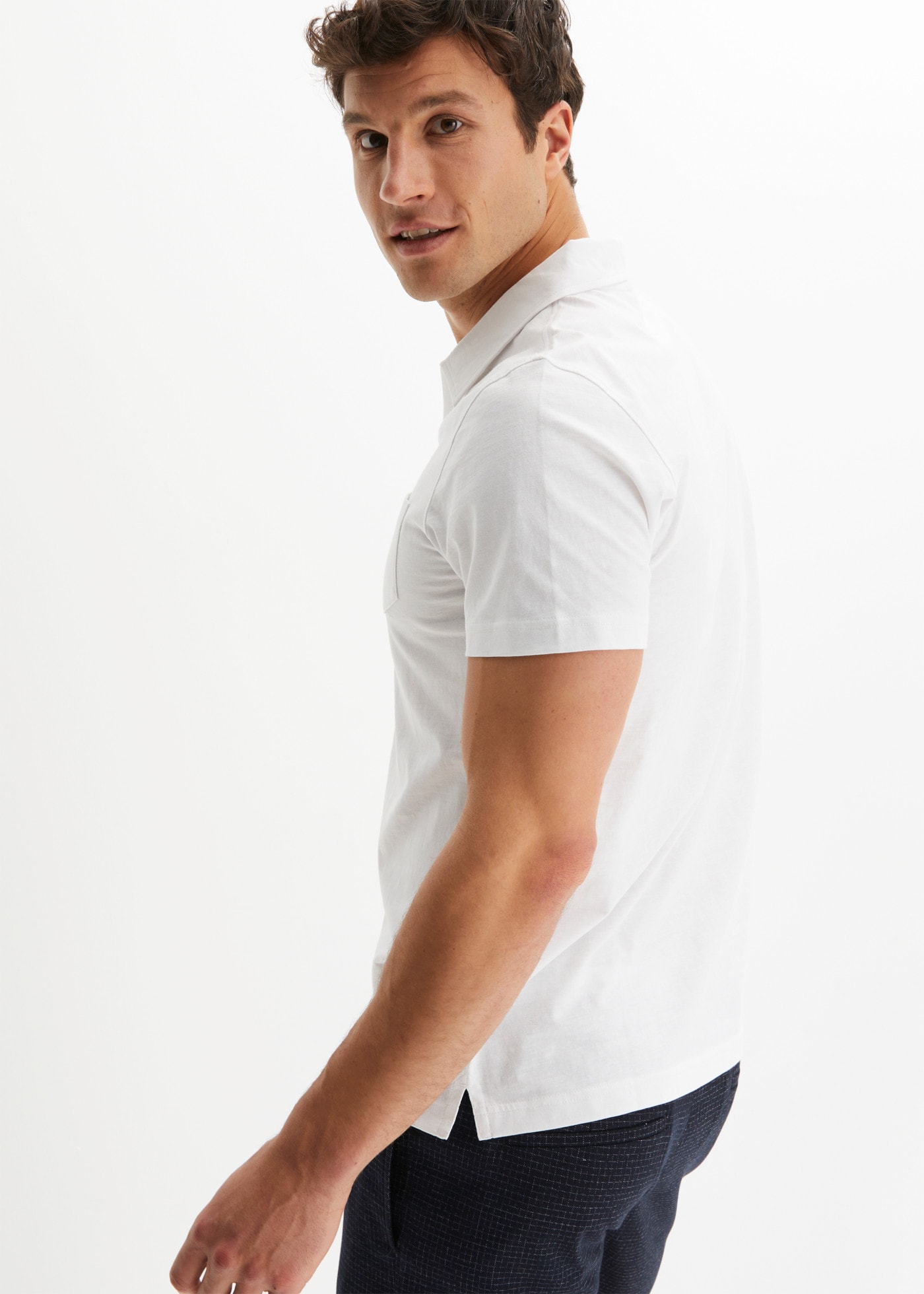 bonprix Polo coupe confortable, coton pur, col à revers et poche poitrine