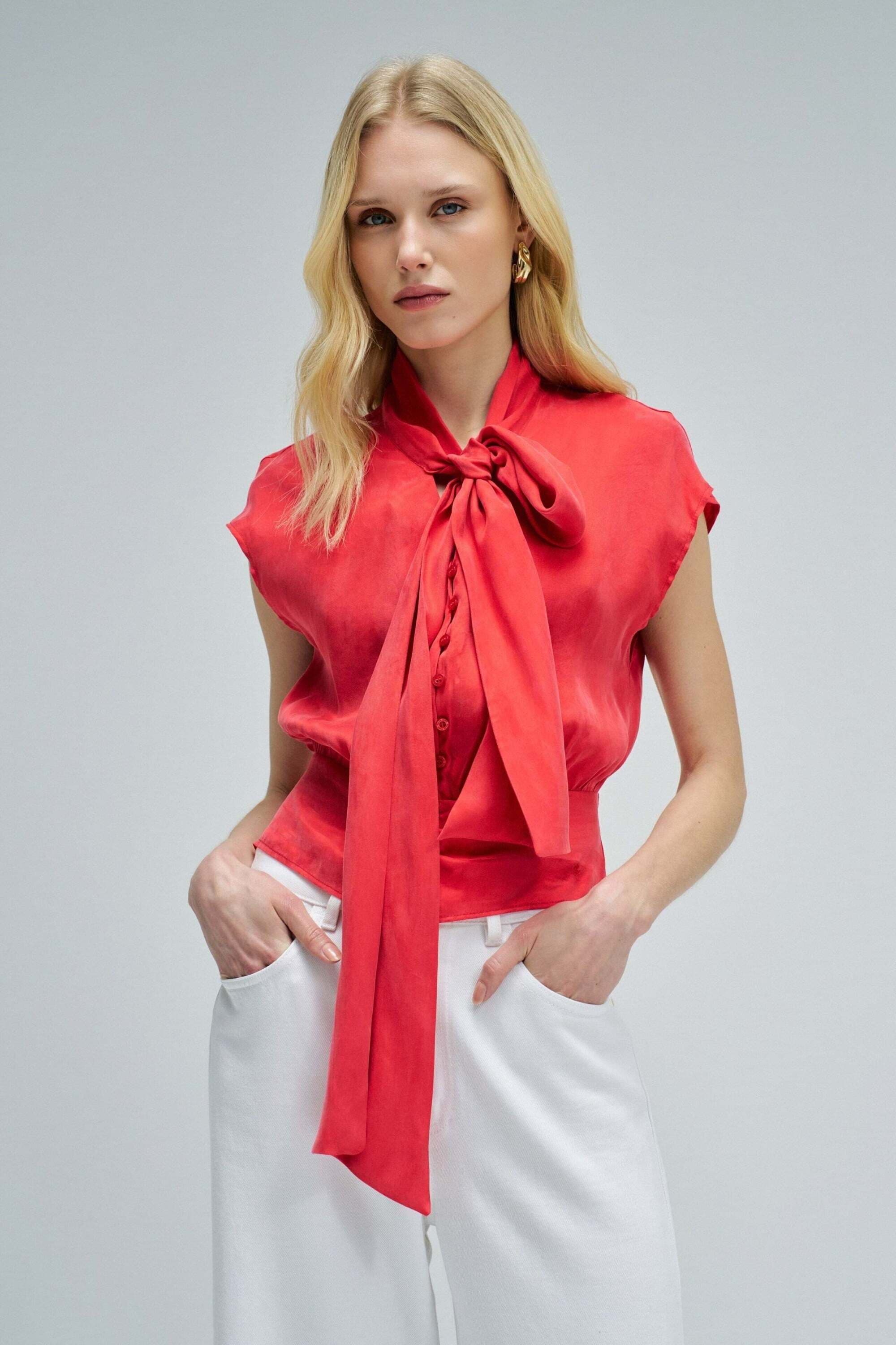 Salsa Blouse à manches courtes »Salsa Jeans Kurzarmbluse Corset Blouse Style«