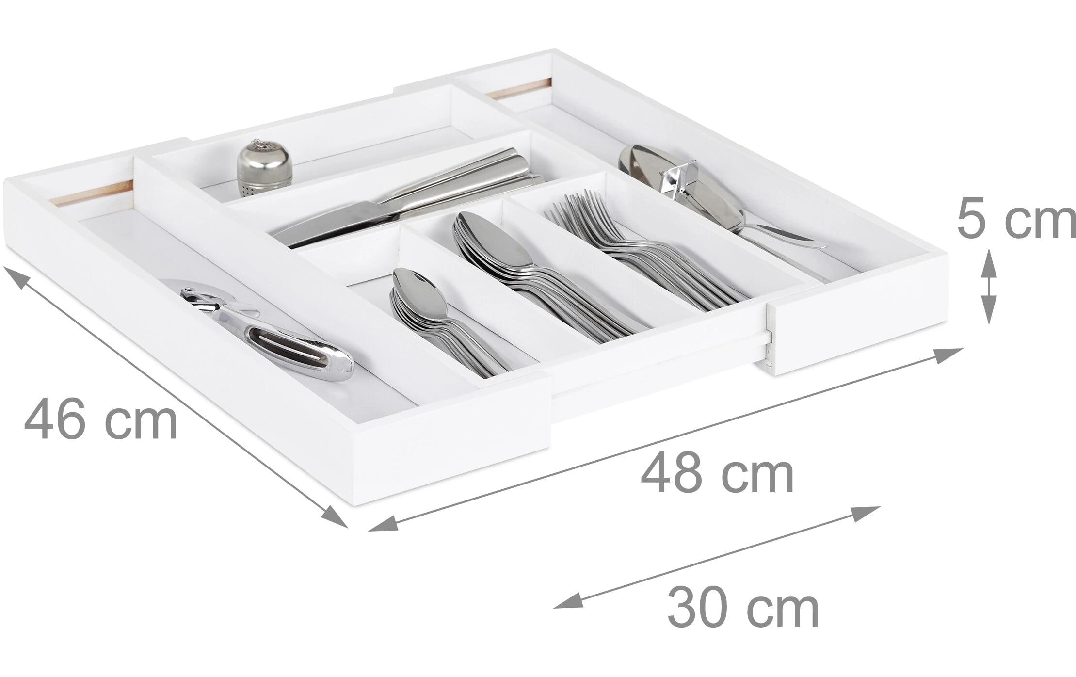 relaxdays Besteckeinsatz »ausziehbar« Ausziehbar