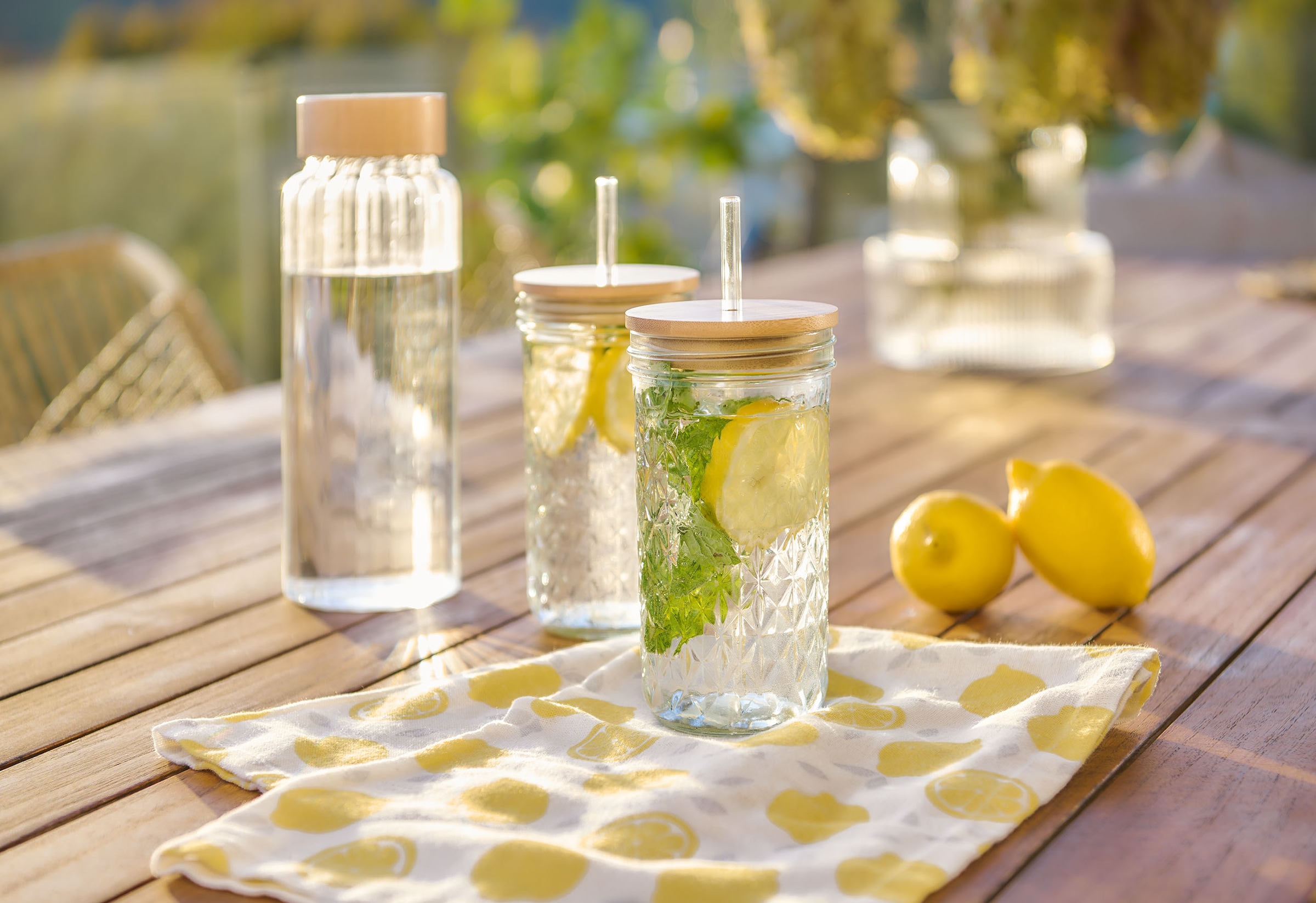 Zeller Present Set de verres inkl. Trinkhalm, 580 ml, 4-teilig