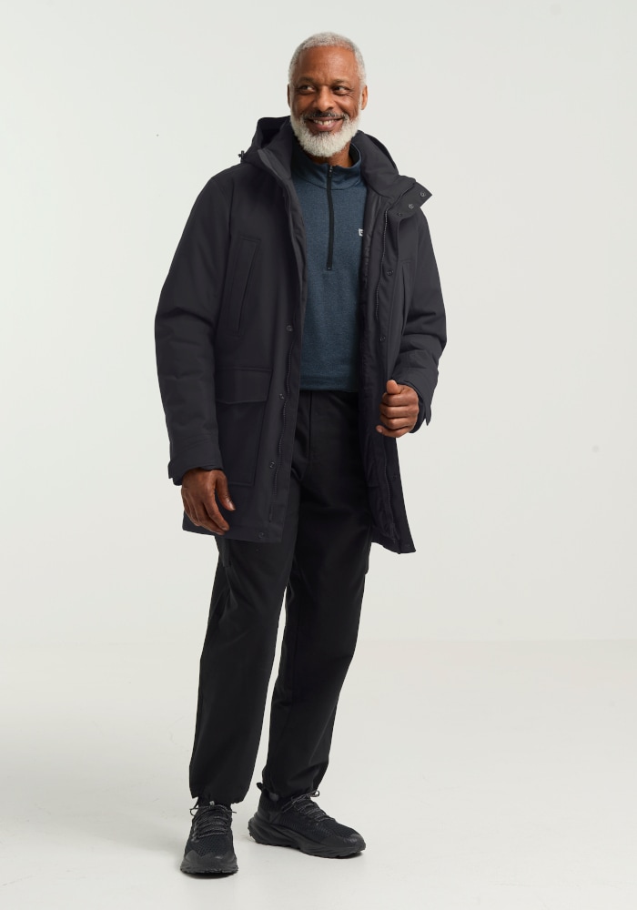 Jack Wolfskin Parka fonctionnelle »CANYON SHIELD PARKA M« pour l'hiver, respirant, coupe-vent, avec capuche amovible