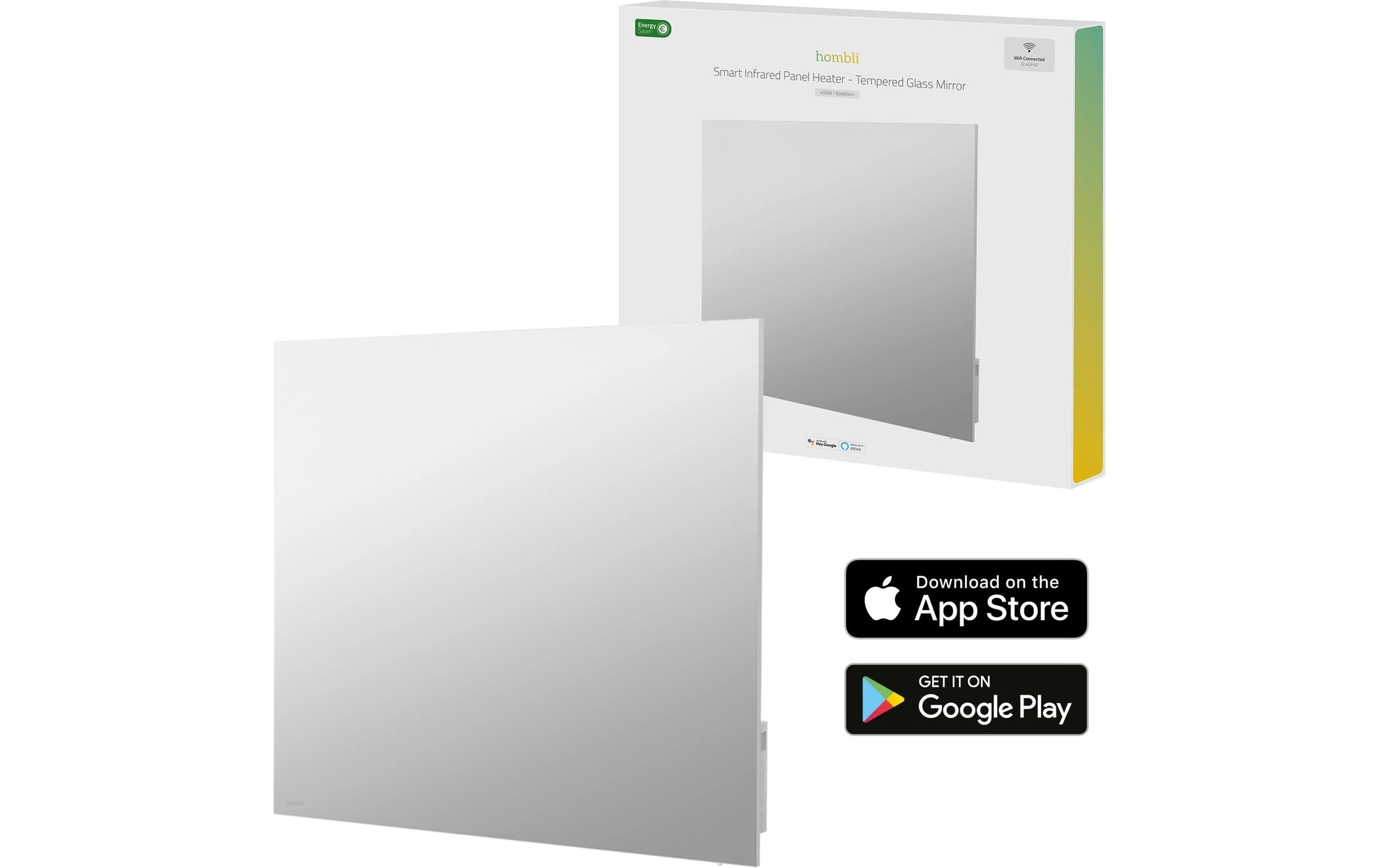 Hombli Chauffage infrarouge »smartes Infrarot Glas Heizpanel 400W Spiegel«