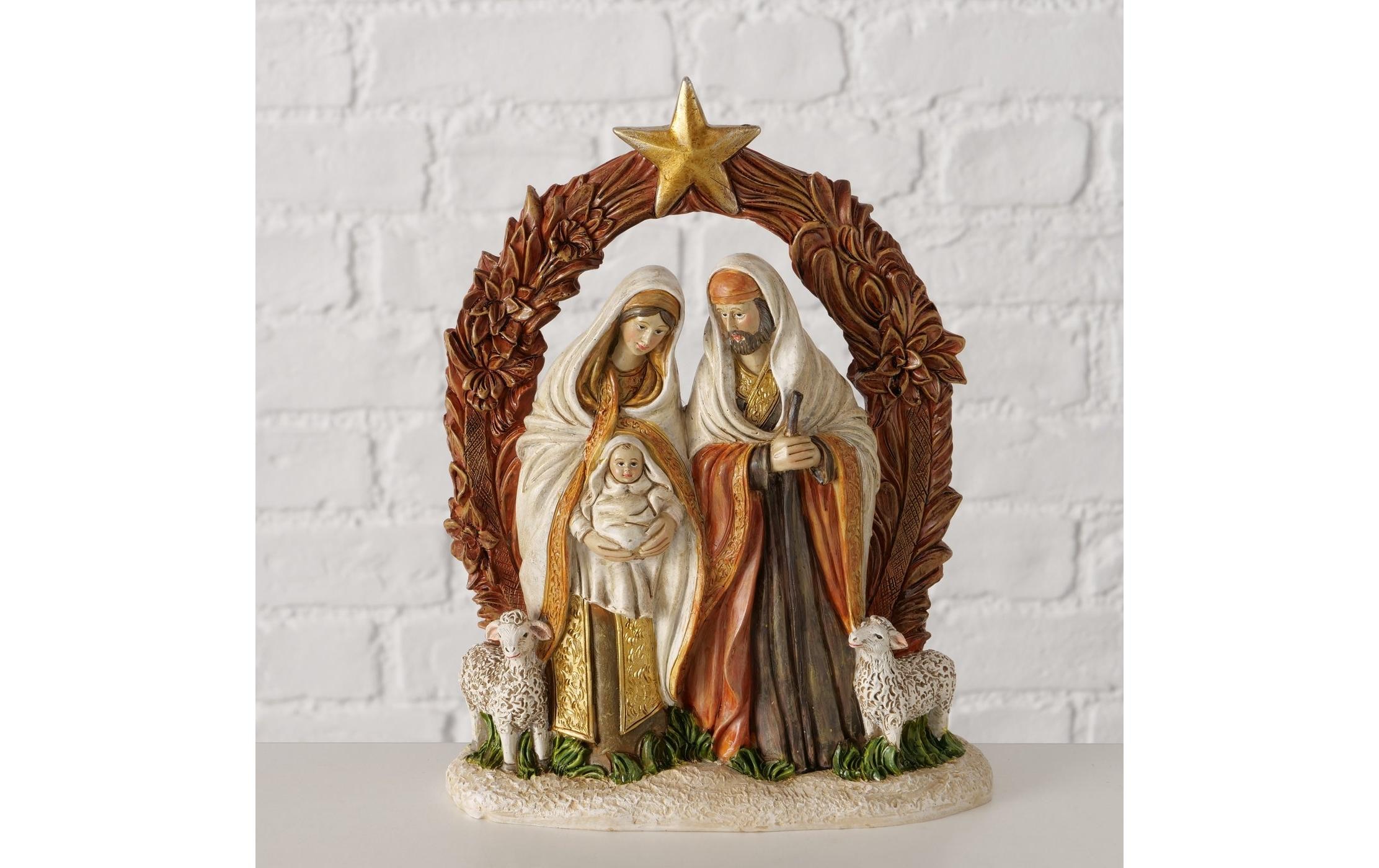 BOLTZE Krippe »Basilica Kunststoff, 18,5 x 24 cm« Dekorative Weihnachtsfigur
