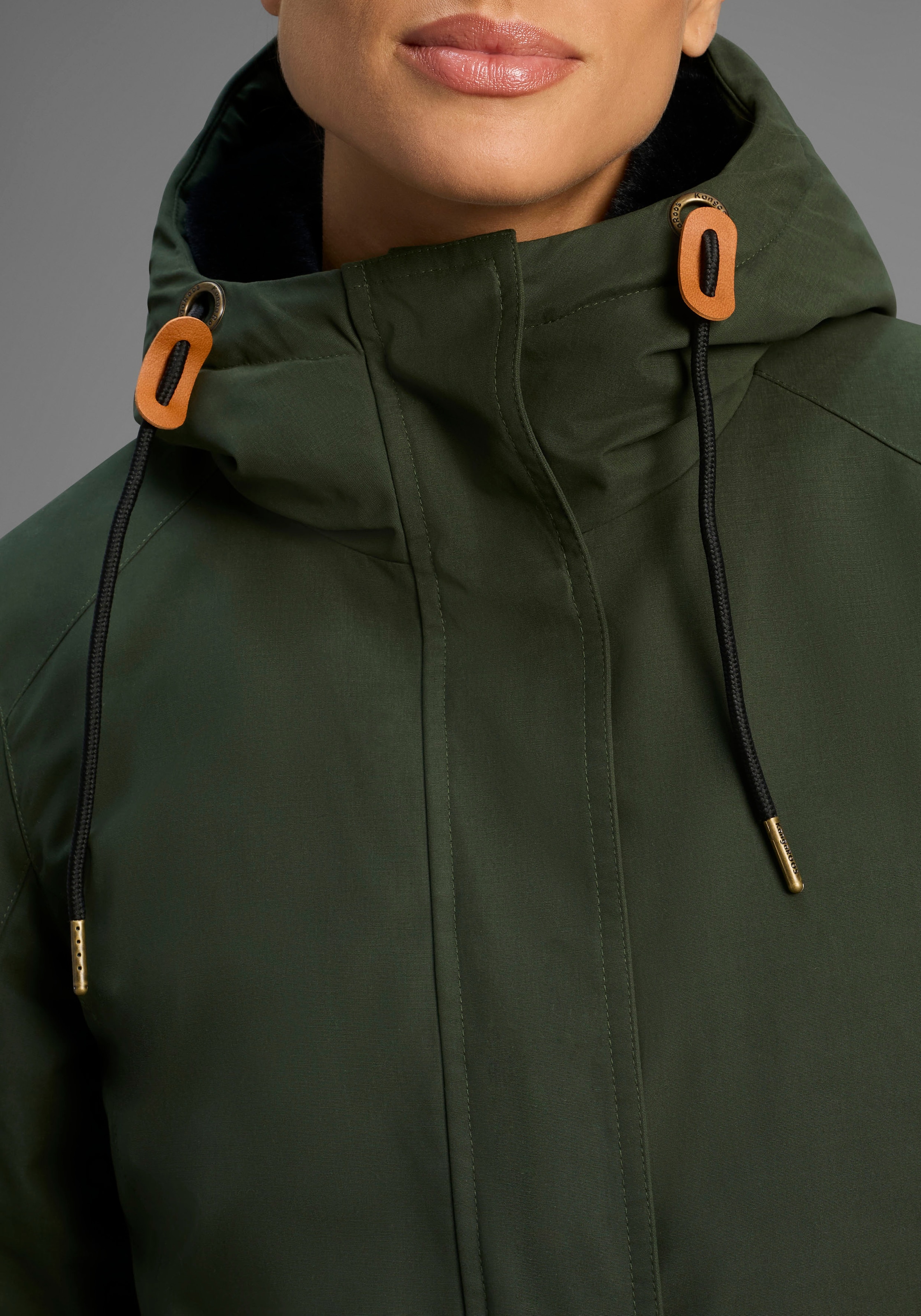 KangaROOS Parka mit Teddy Fellimitat gefüttert, Winterjacke