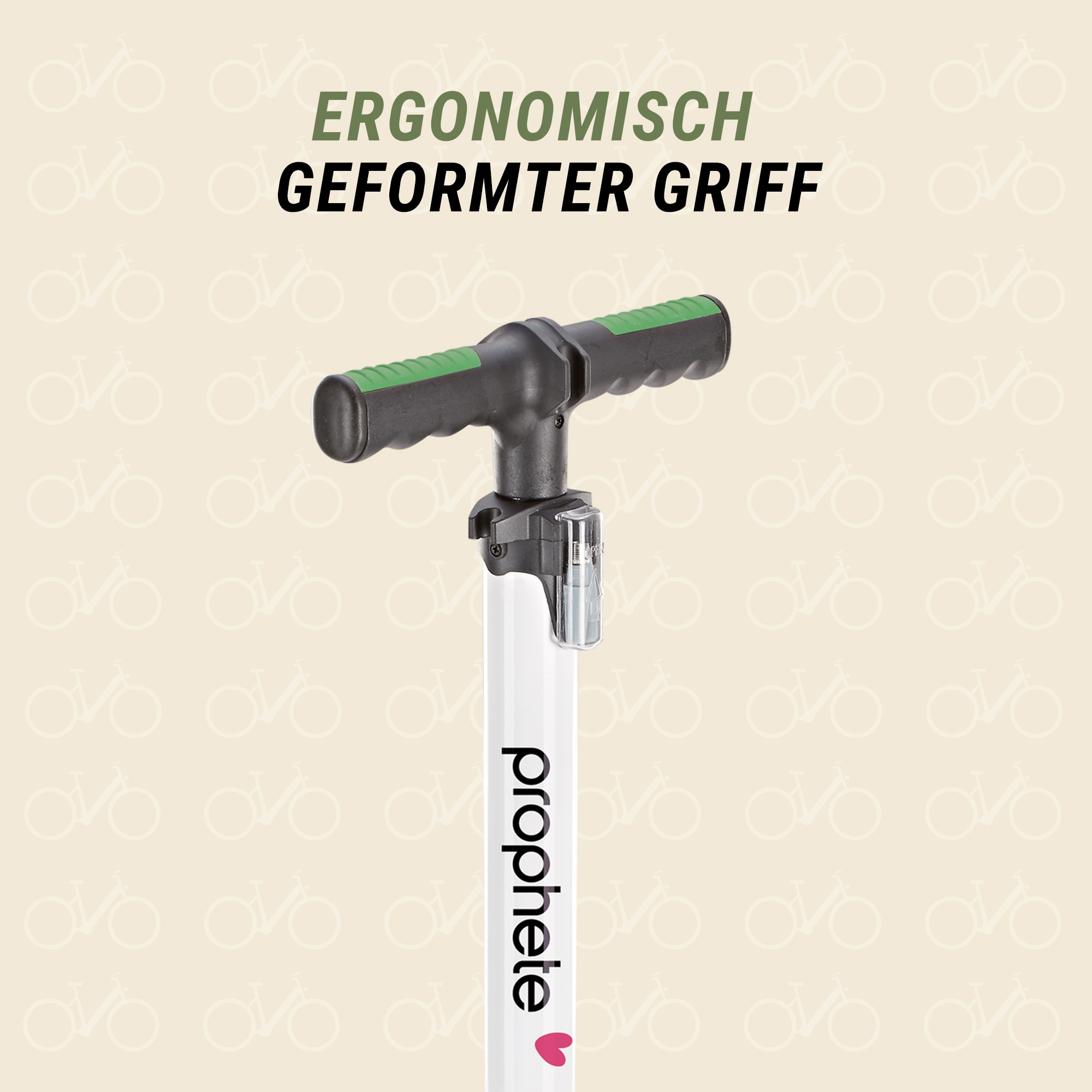 Prophete Pompe à pied »Alu-Fussstandpumpe m. digitalem Manometer«