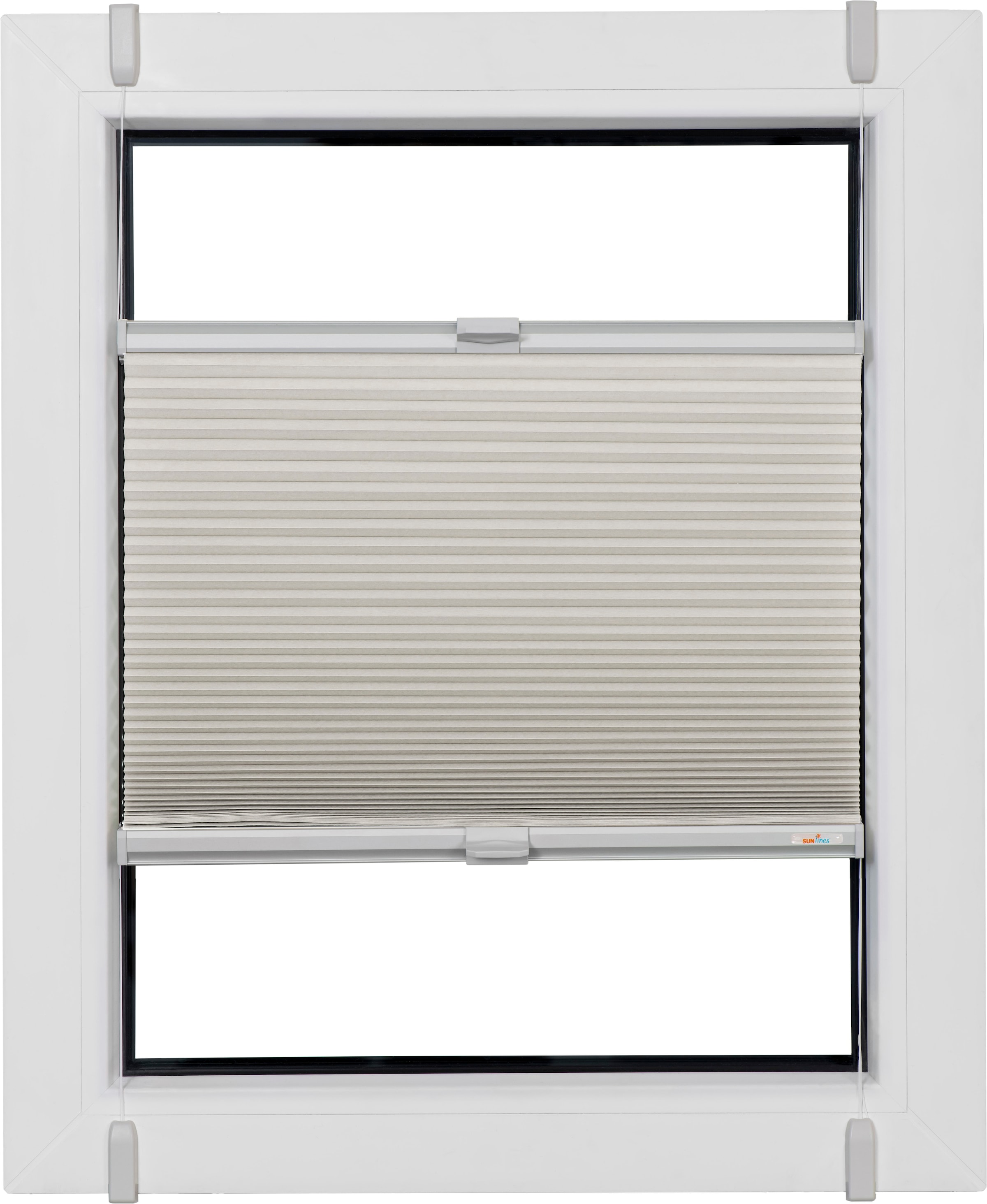 sunlines Wabenplissee »One Size Style Honeycomb TL« blickdicht ohne Bohren verspannt Zubehörfarbe grau, zum Klemmen