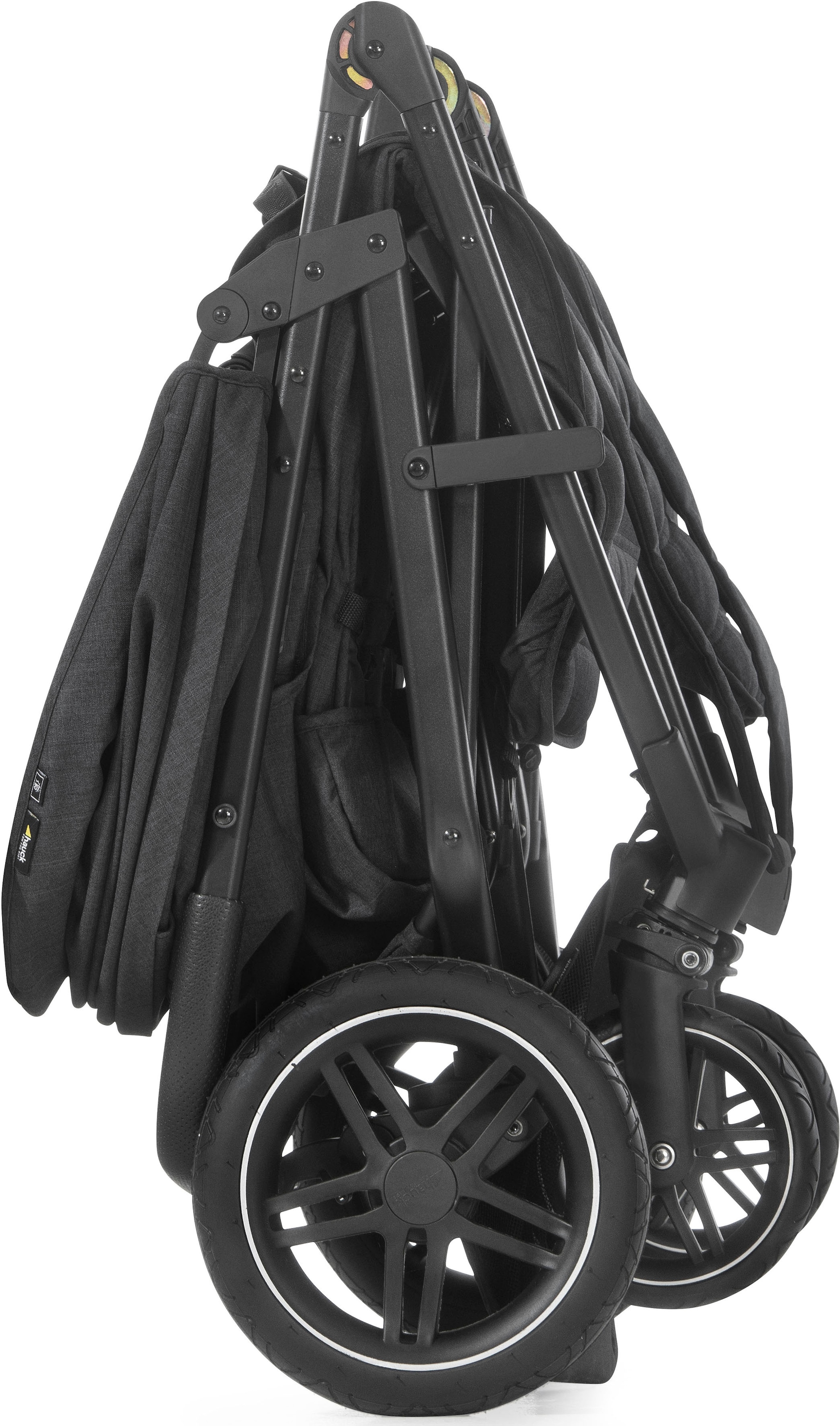 Hauck Poussette pour frères et sœurs »Uptown Duo, black« 30 kilos mit schwenk- und feststellbaren Vorderrädern