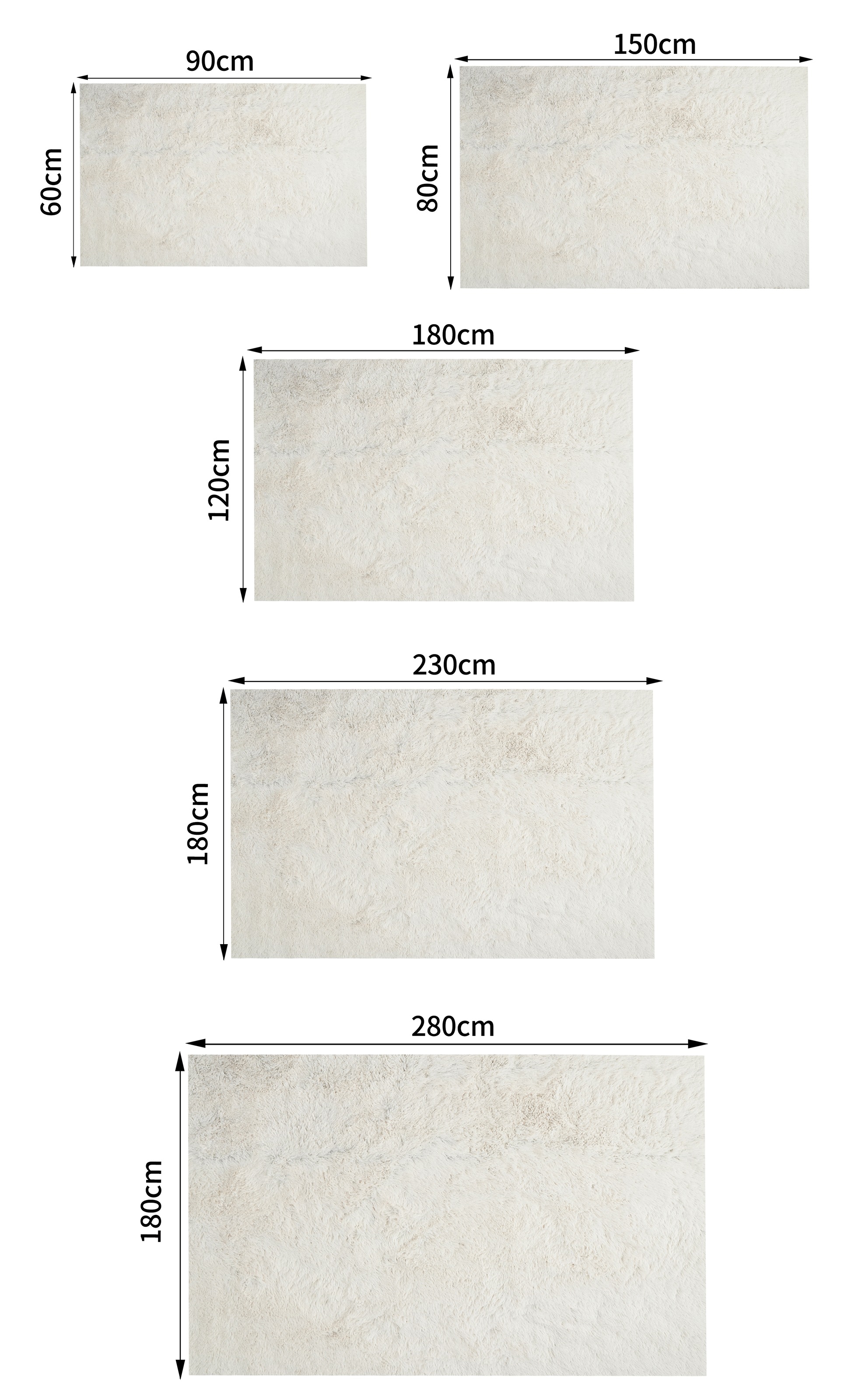 GOODproduct Tapis à poils longs »Leava, besonders weich und kuschelig, leichter Glanz« Rectangulaire 37 mm Höhe uni, Mikrofaser Teppiche, Plüsch, Wohnzimmer, Schlafzimmer, Esszimmer