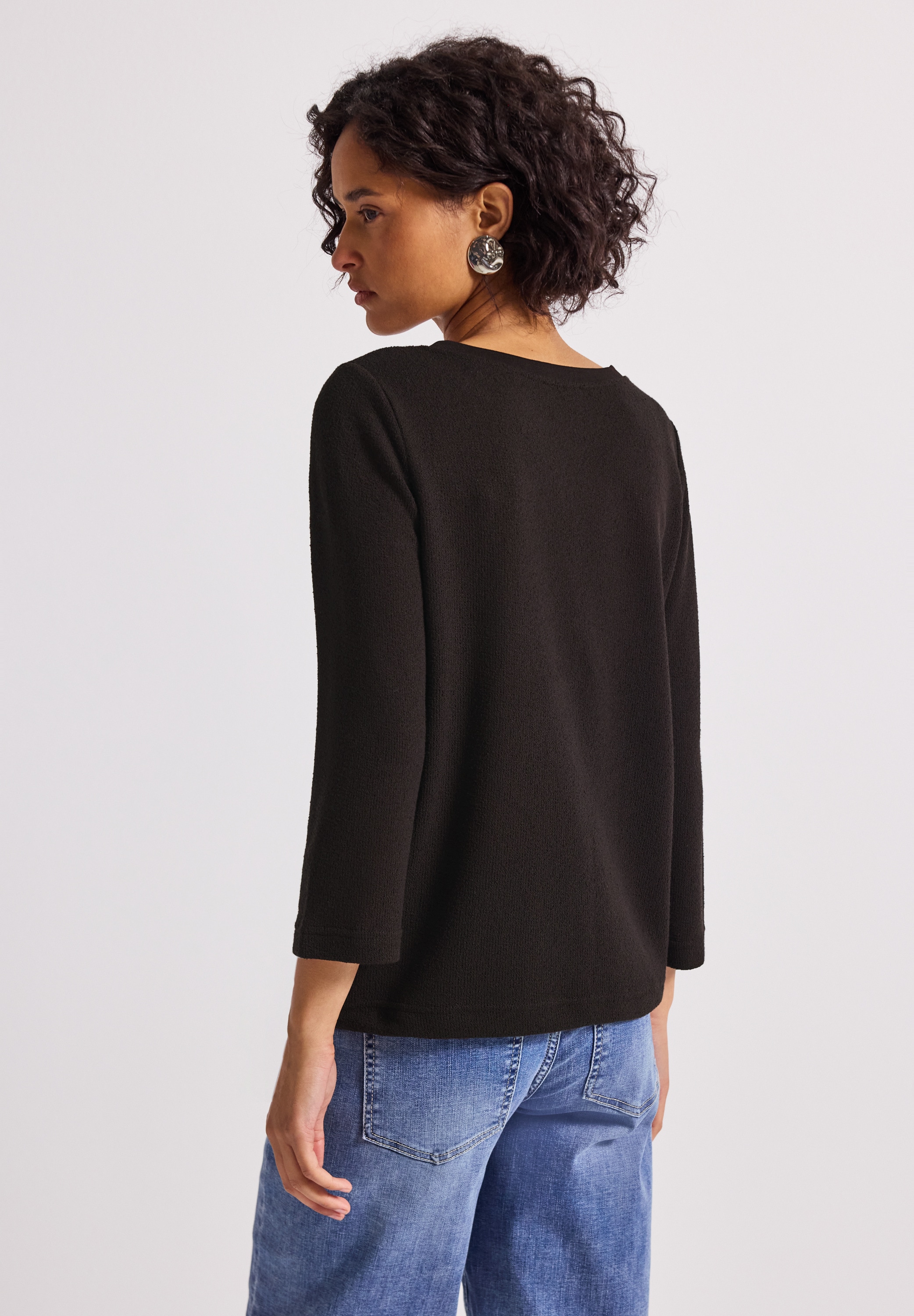 STREET ONE 3/4-Arm-Shirt in Strick-Look Qualität