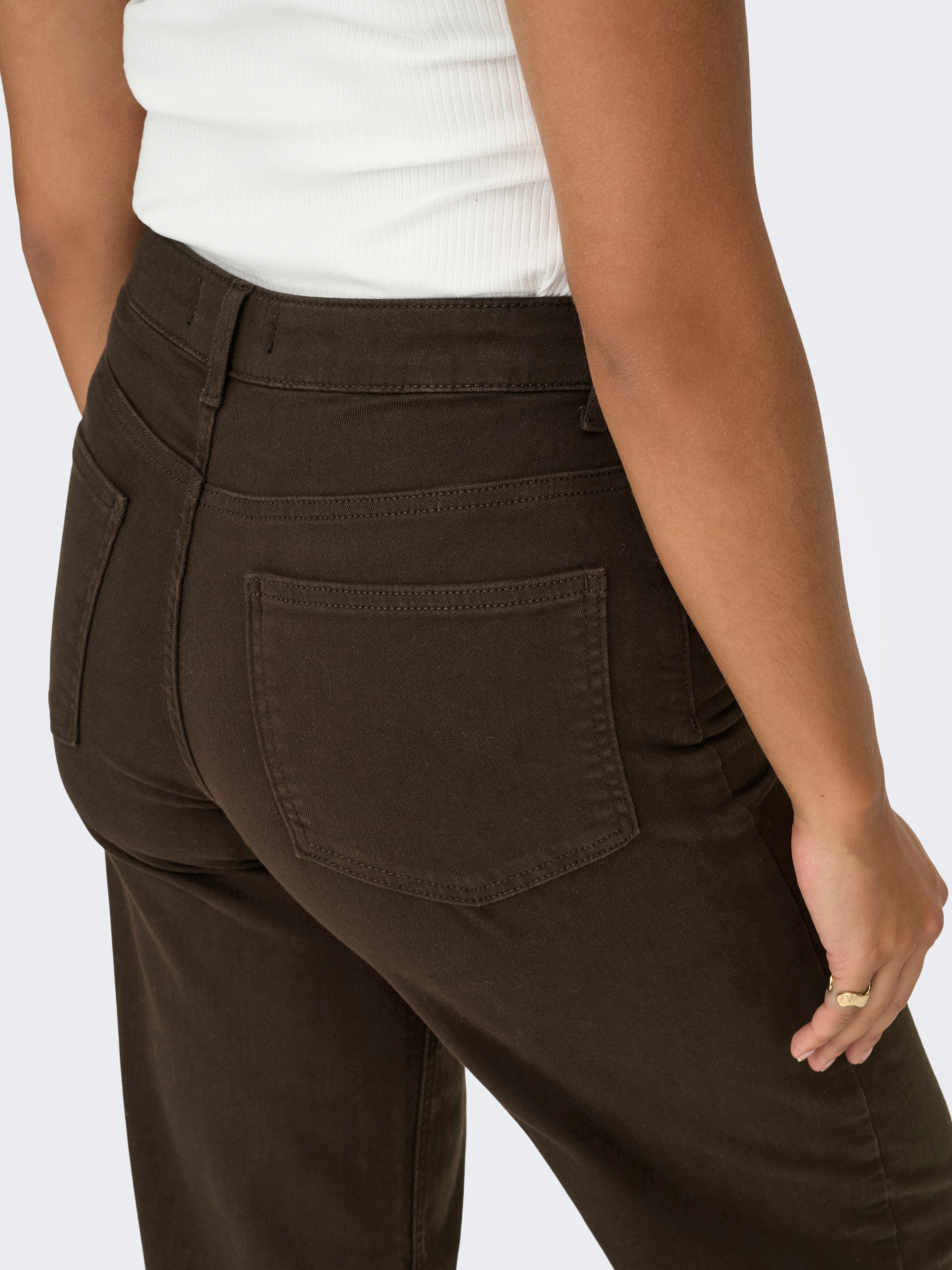 ONLY High-waist-Jeans »ONLMADISON BLUSH HW WIDE COLOR DNM NOOS« Baumwollmischung, wide fit