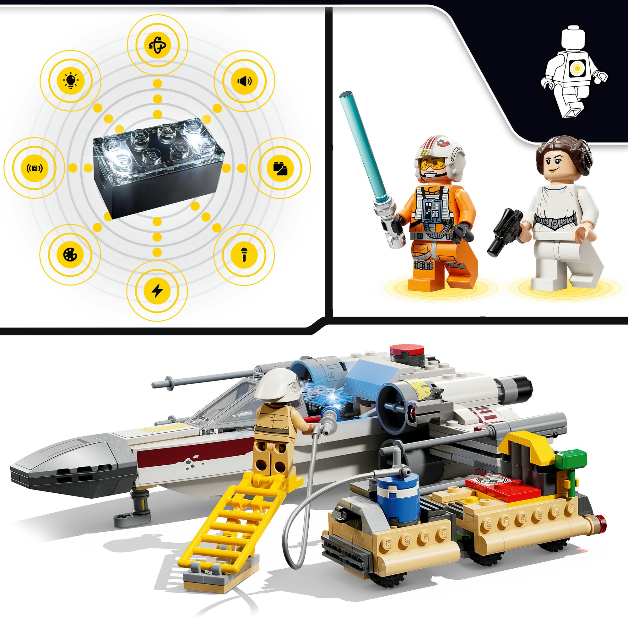 LEGO® Pions de construction »SMART Play: Lukes Rot Fünf X-Wing (75423), LEGO Star Wars™« inklusive SMART Brick; mit Licht- und Soundeffekten