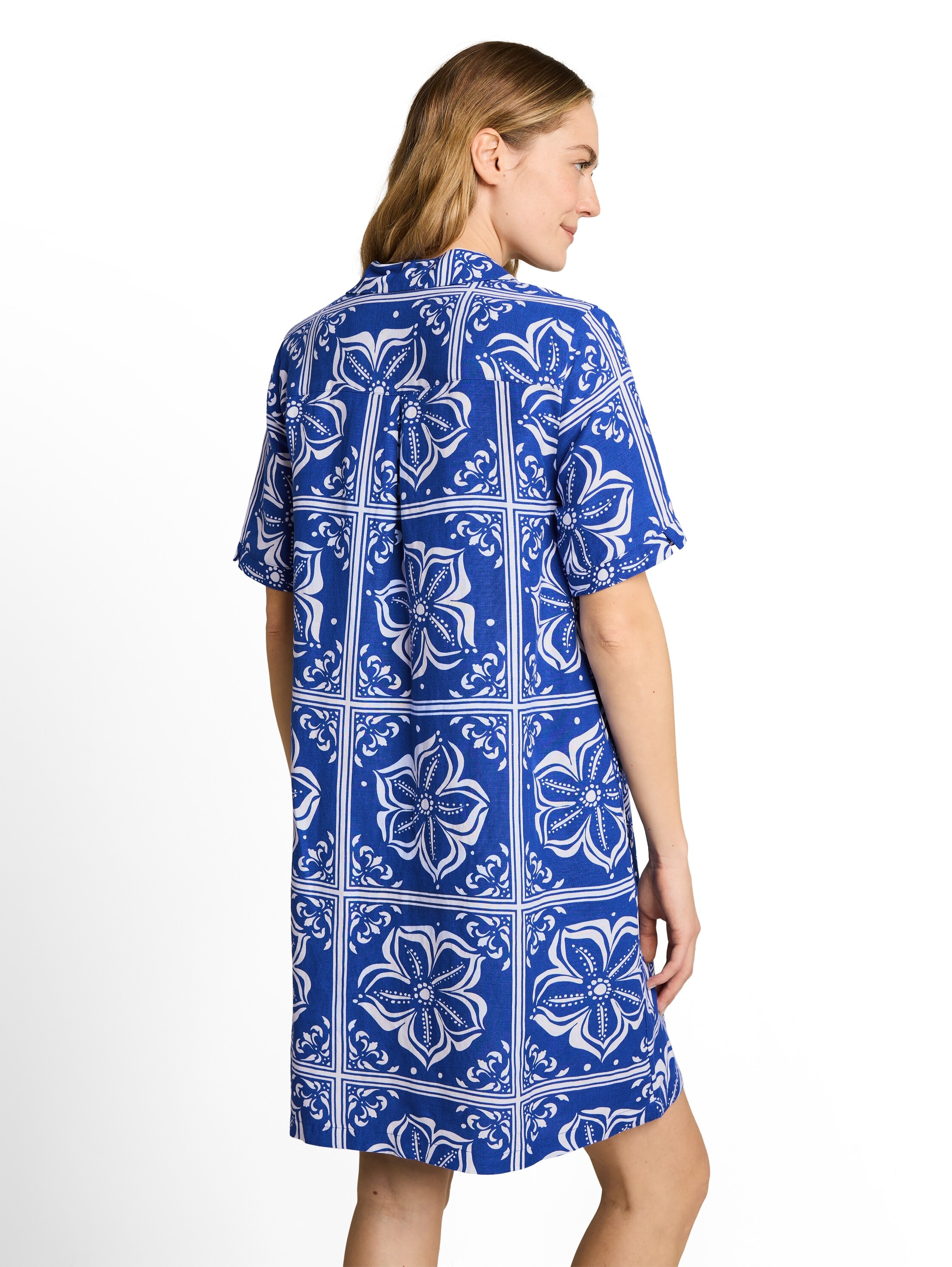 TOM TAILOR Polokleid Eingrifftaschen mit All-Over Print