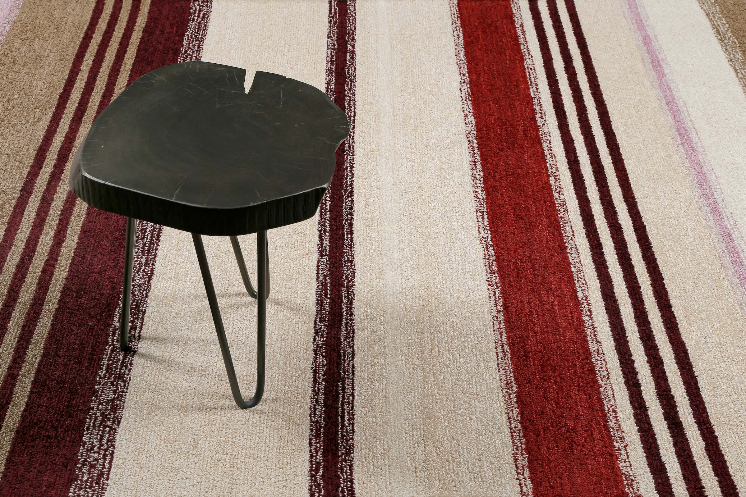 Wecon home Tapis »Petrol« Rectangulaire 7 mm Höhe handgefertigt, pflegeleicht, gestreift, Wohnzimmer, Schlafzimmer