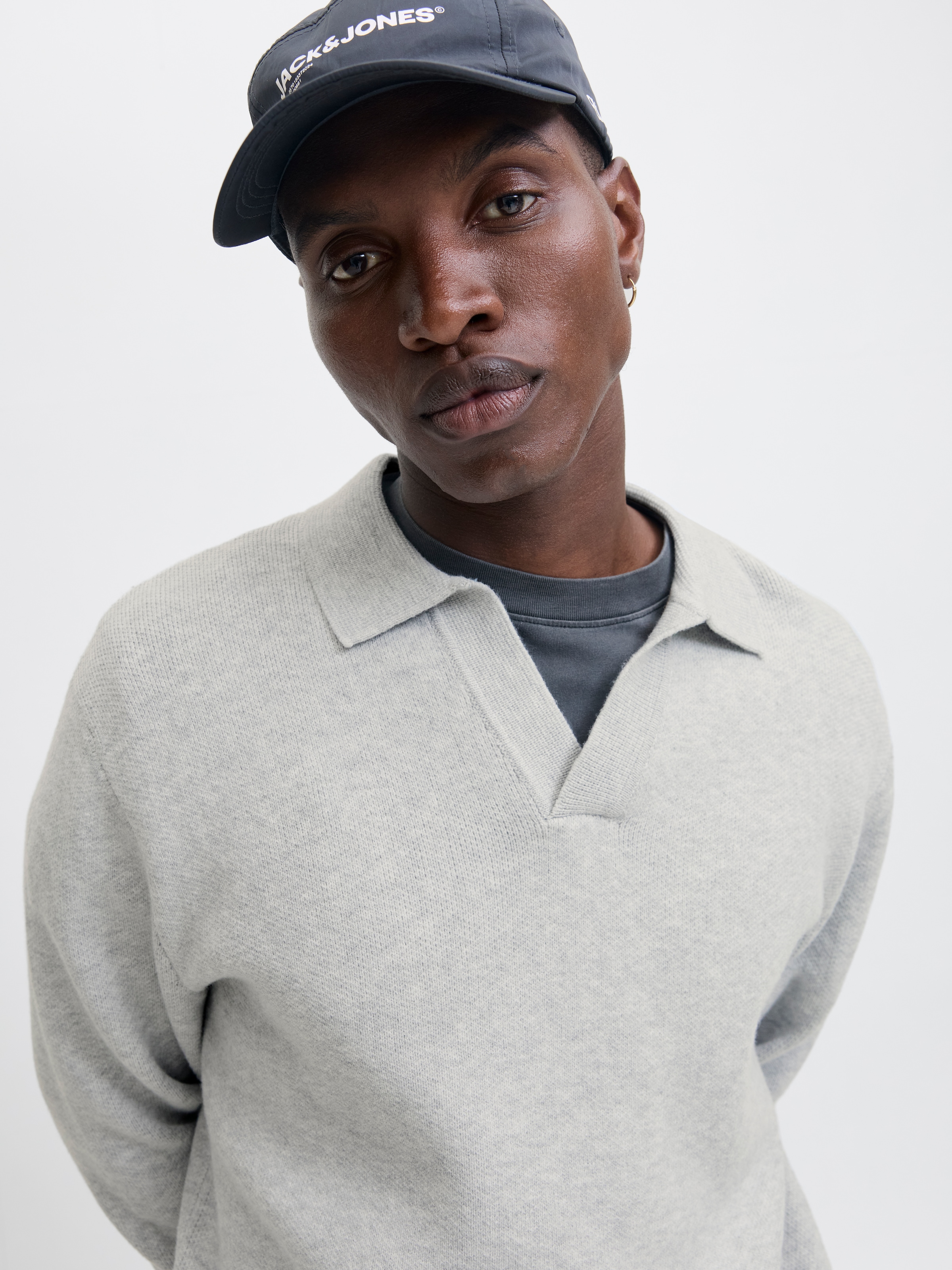 Jack & Jones Strickpullover »JCOCOVER KNIT SPLIT NECK POLO«