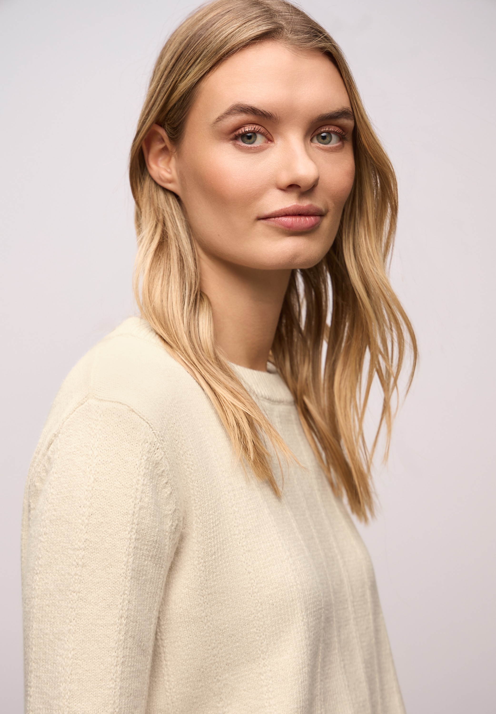 STREET ONE Pull en tricot mit Rundhals, strukturiert