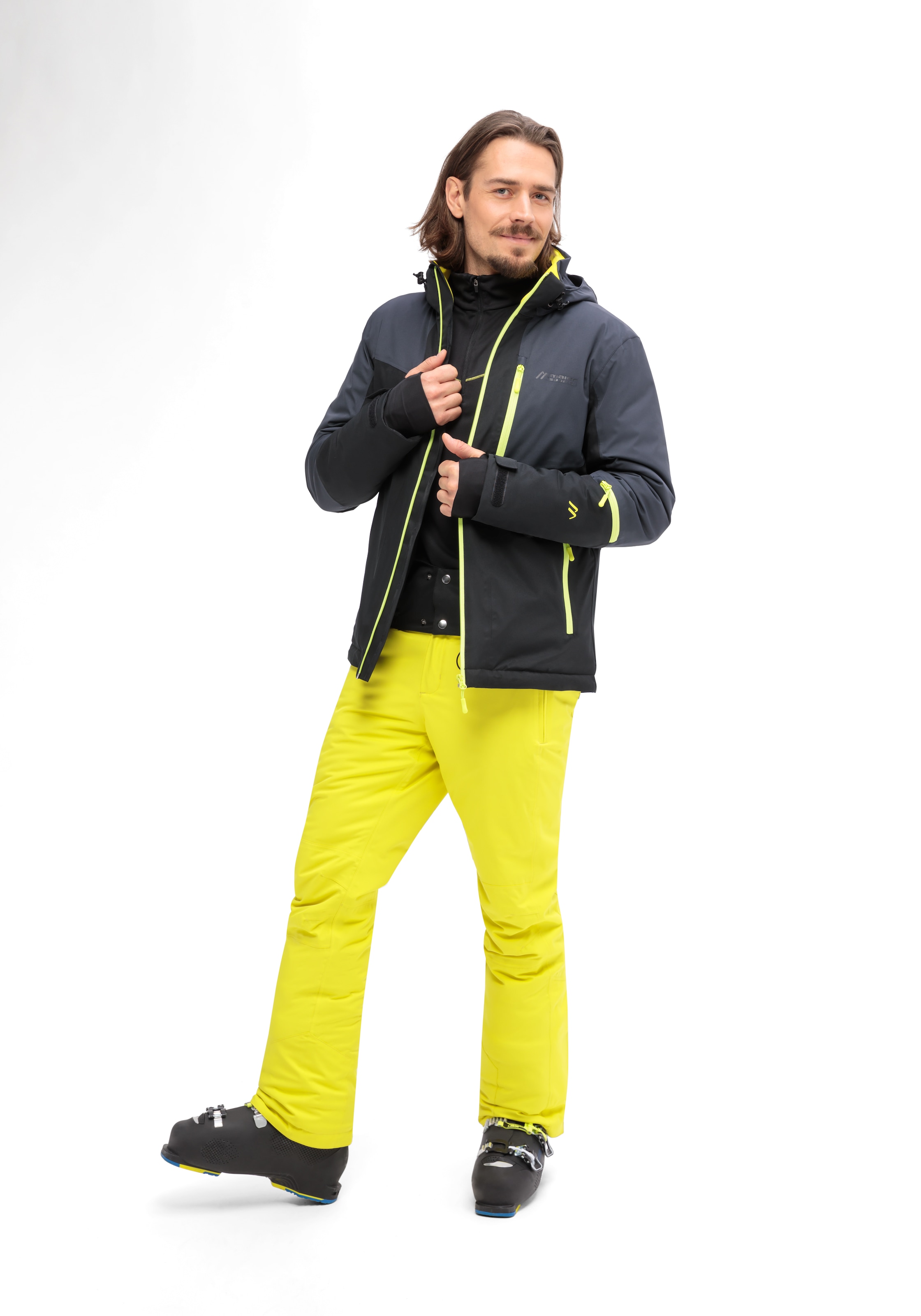 Maier Sports Skijacke »MONZABON M 2.0« Herren Winterjacke, wasserdicht, 3 RV-Taschen und Kapuze, Regular fit