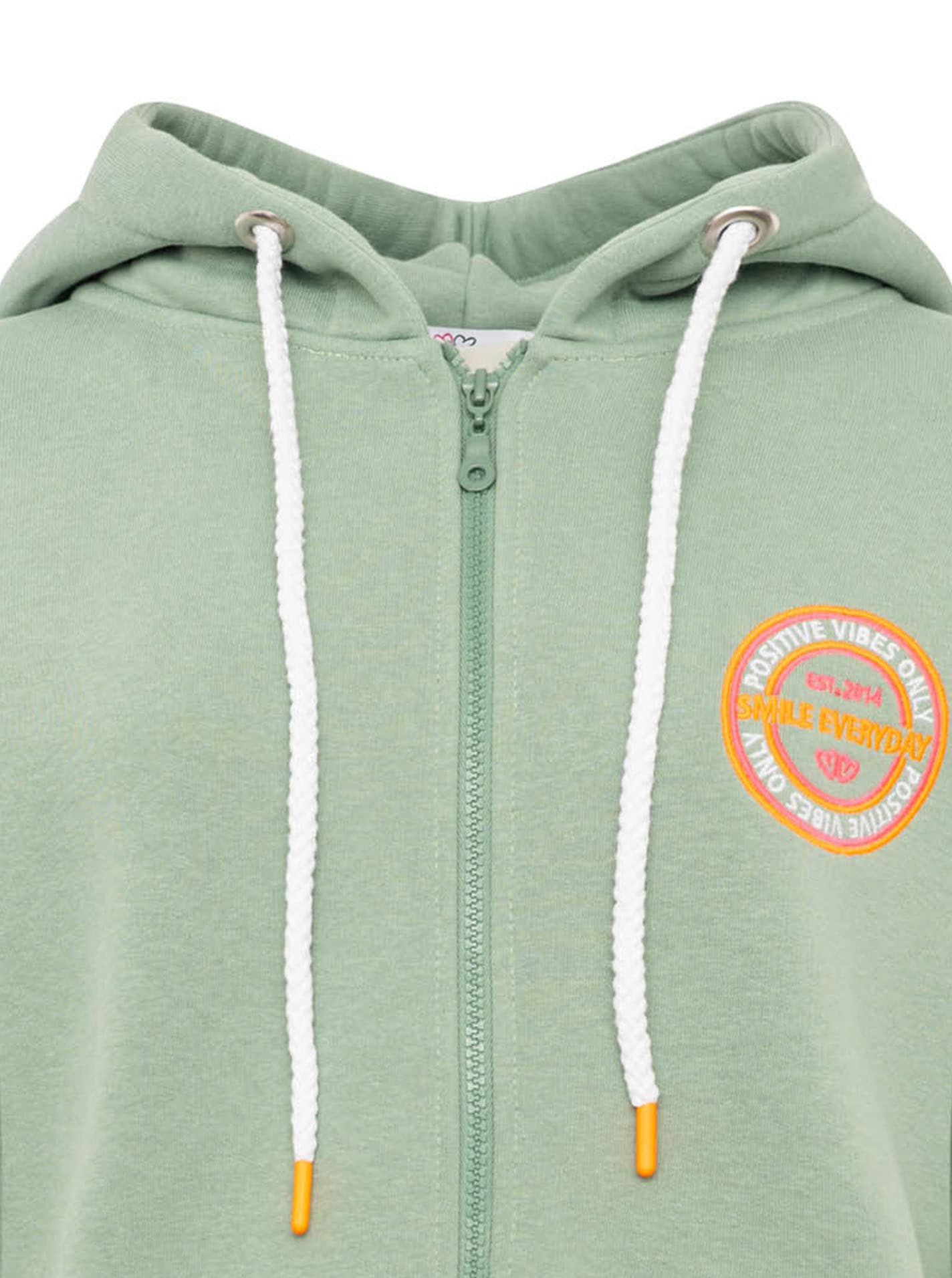 Zwillingsherz Kapuzensweatjacke »"Smile Everyday ZH"« Kapuze, Taschen,  Langarm, Stickerei, Reissverschluss