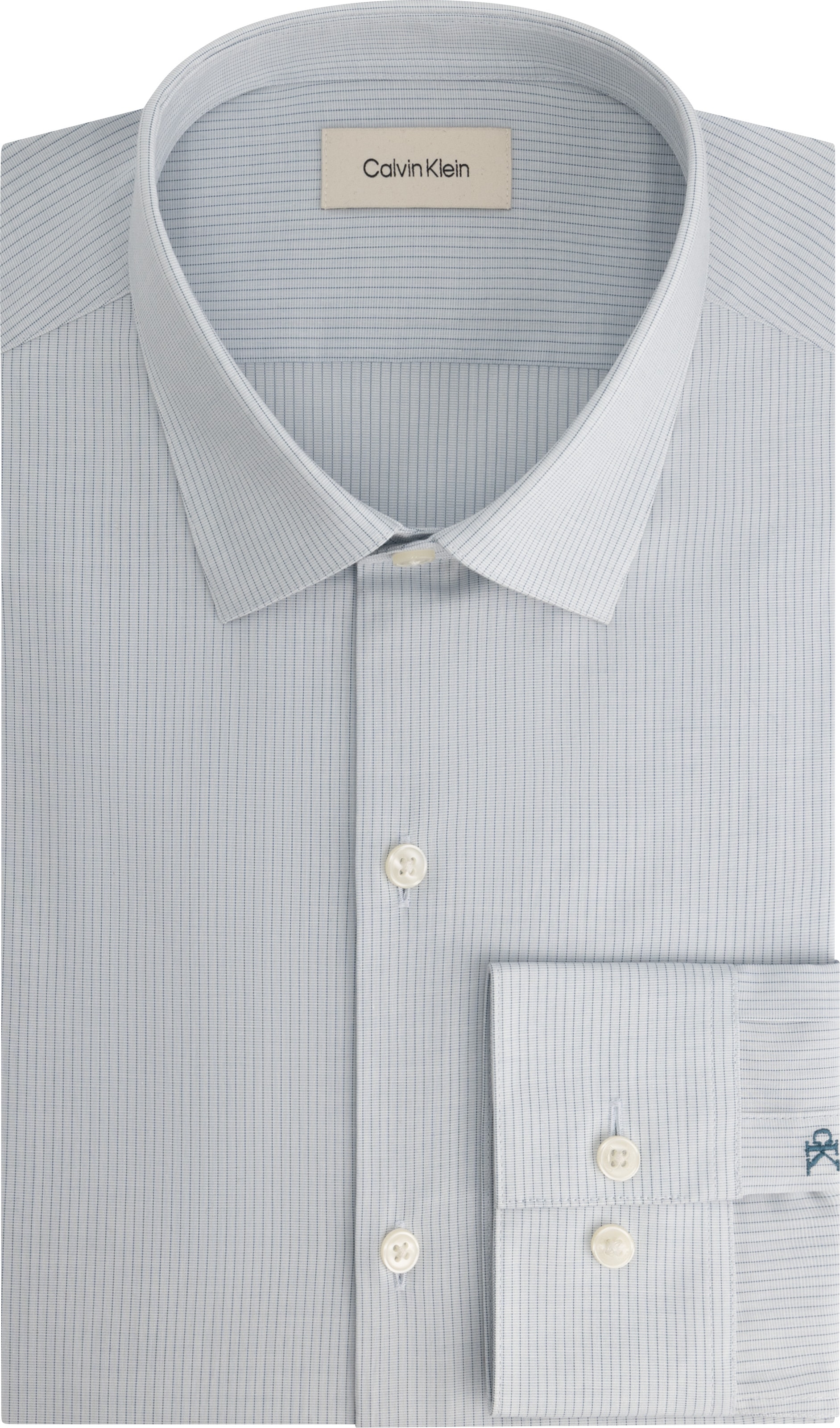 Calvin Klein Businesshemd »SLIM ESNTL POPLIN STR STP« Slim fit mit Rundhalsausschnitt