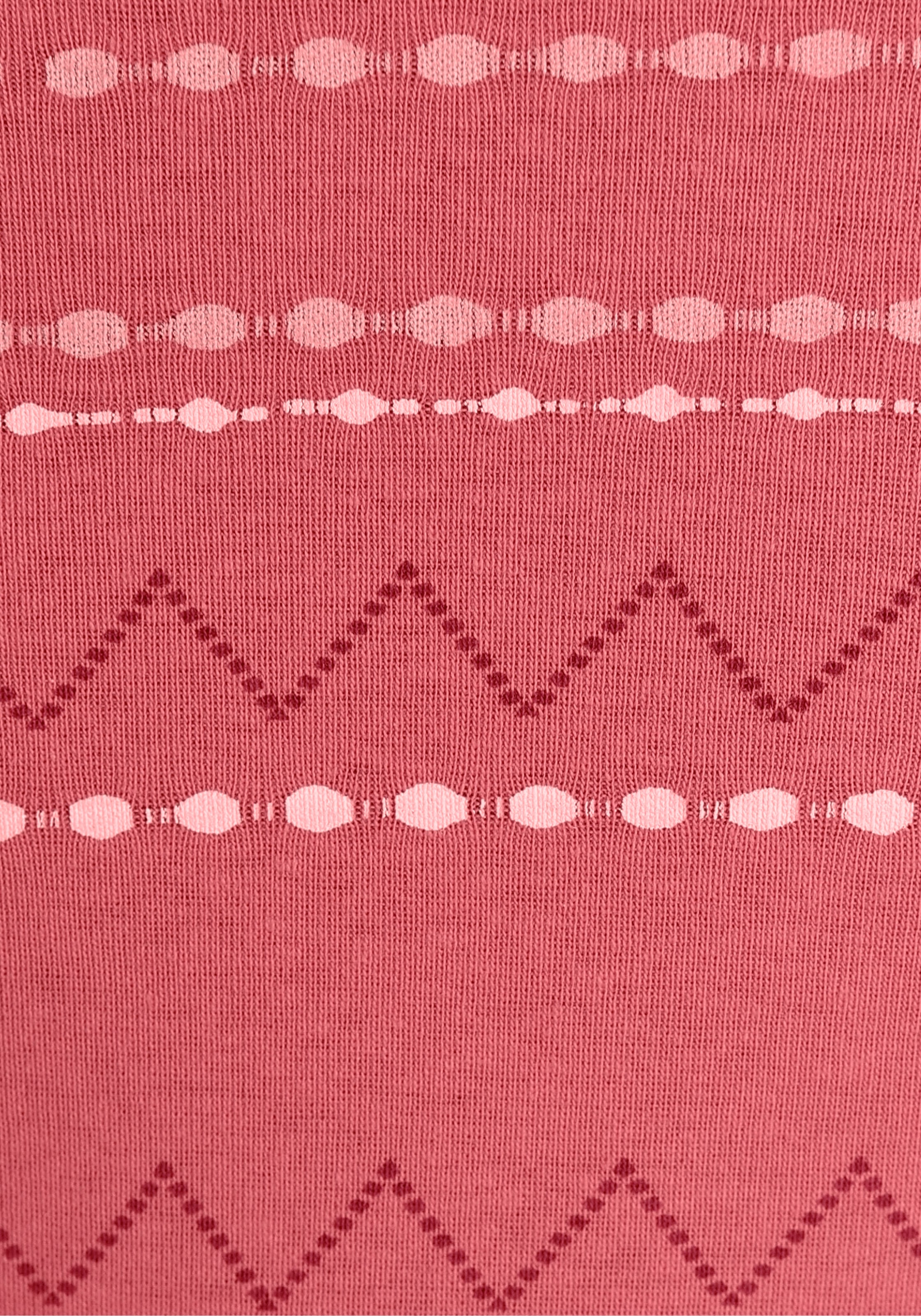 KangaROOS T-shirt à manches longues sehr figurbetonte Passform,  mit Zick-Zack-Muster,  aus 100% Baumwolle