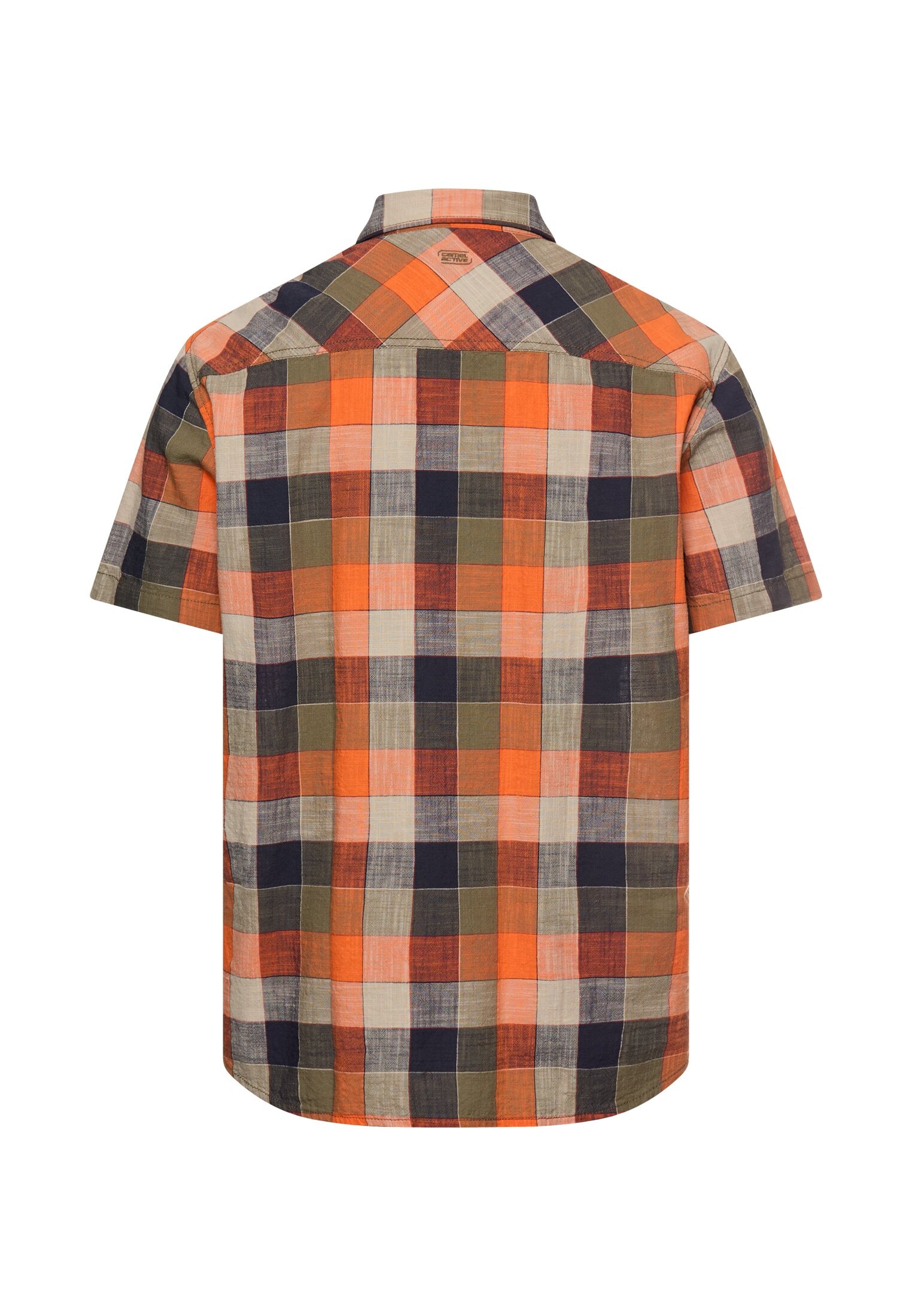 camel active Chemise à carreaux Kurzarm, mit Button-Down-Kragen