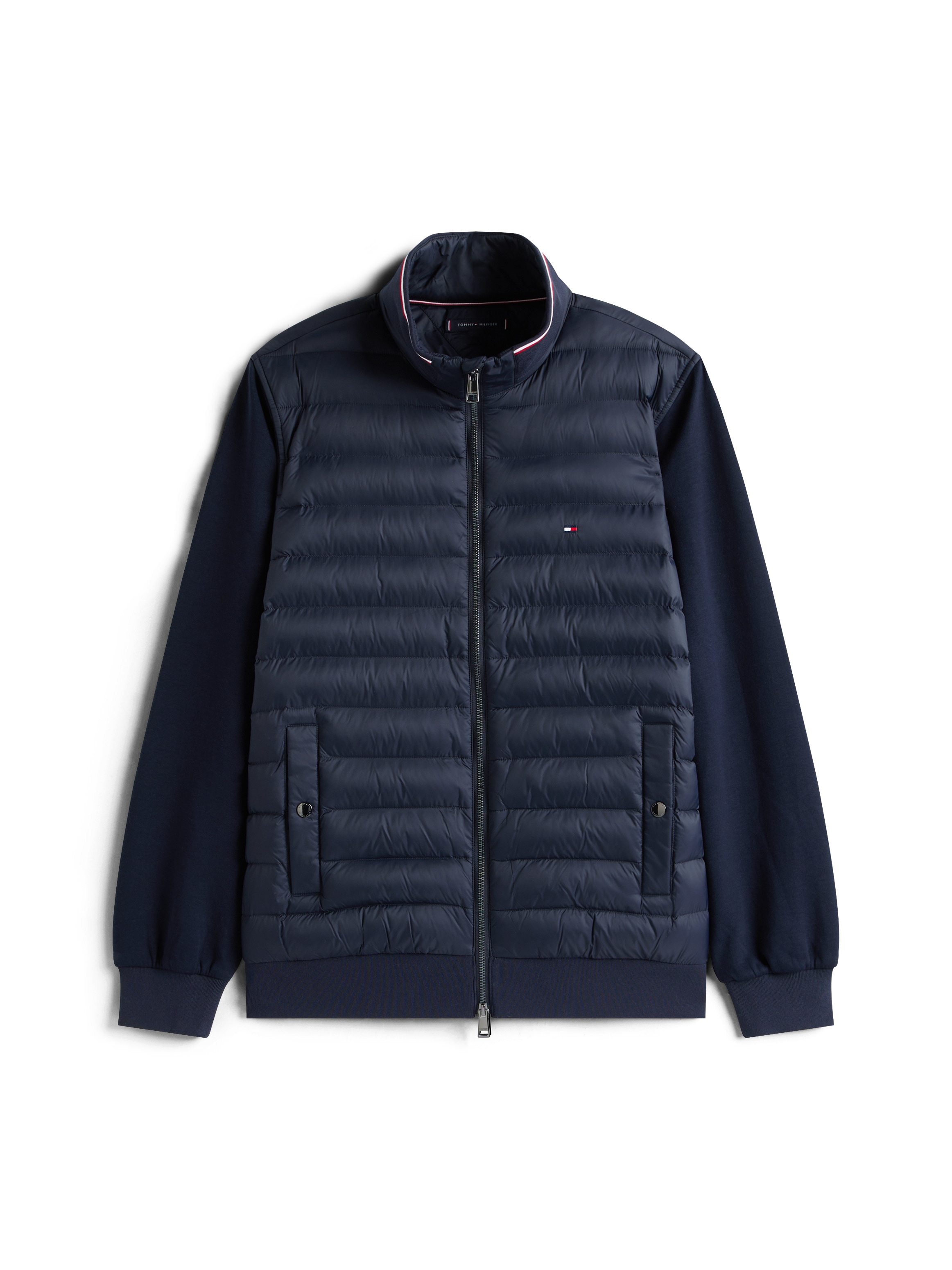 Tommy Hilfiger Steppjacke »MIX MEDIA mit Stehkragen« unifarben, casual, regular fit, Baumwollmix,