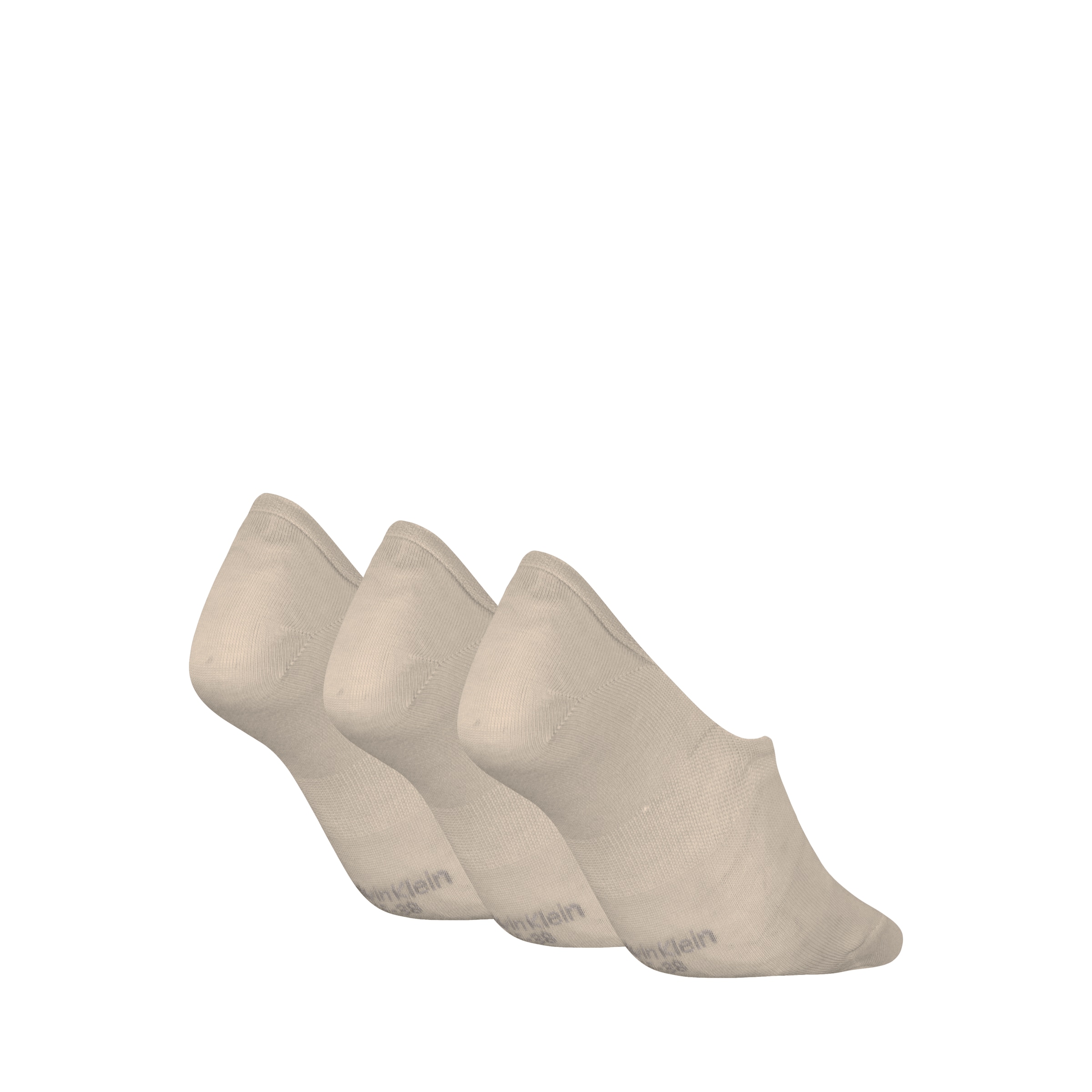 Calvin Klein Füsslinge »CK WOMEN FOOTIE MC« 3 Paar,  Antirutsch Noppen im Fersenbereich, Cotton-Mix, elastisch