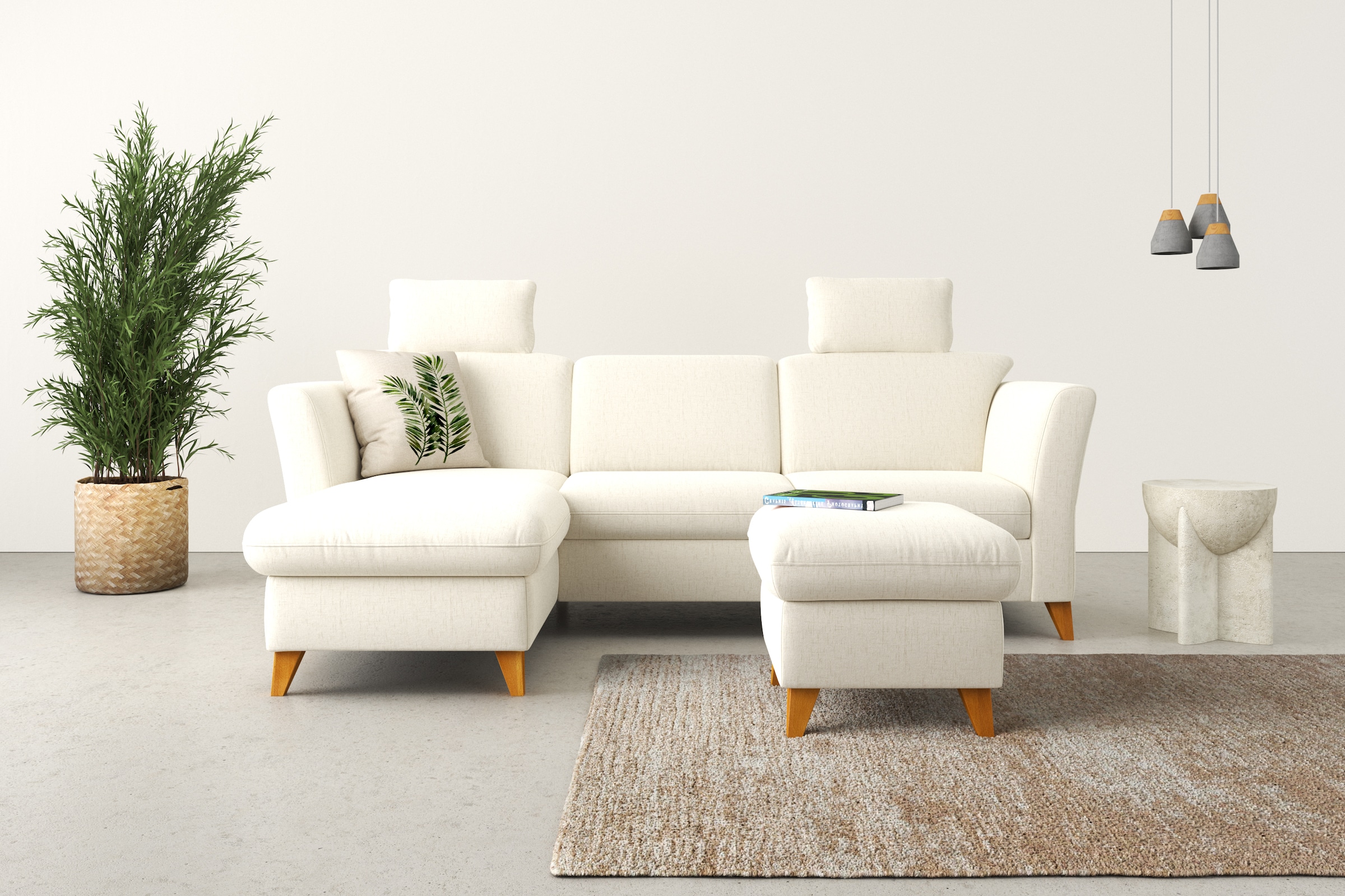 Home affaire Canapé d'angle »Trelleborg L-Form« Federkern-Polsterung, wahlweise mit Bettfunktion und Bettkasten