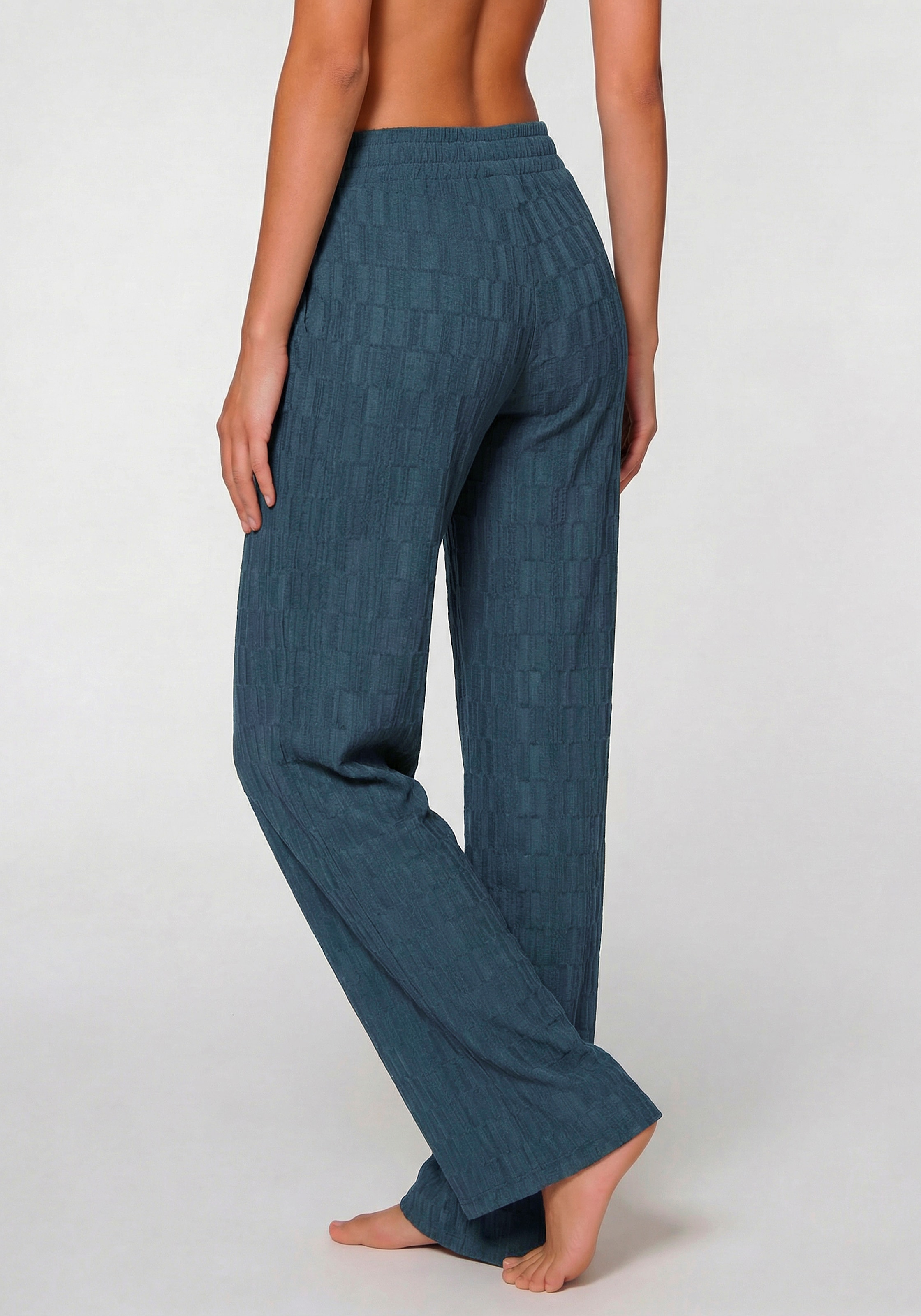 LASCANA Homewearhose »-Relaxhose«  lässige Form mit Wabendesign, Loung- und Homewear