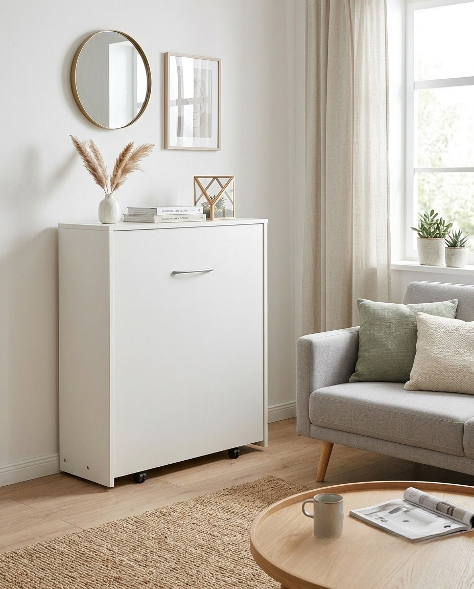 Home affaire Schrankbett »Sognum als Gästebett nutzbar, Wandklappbett in Kommodenoptik« inkl. Matratze, platzsparendes Klappbett, optimal für kleine Räume